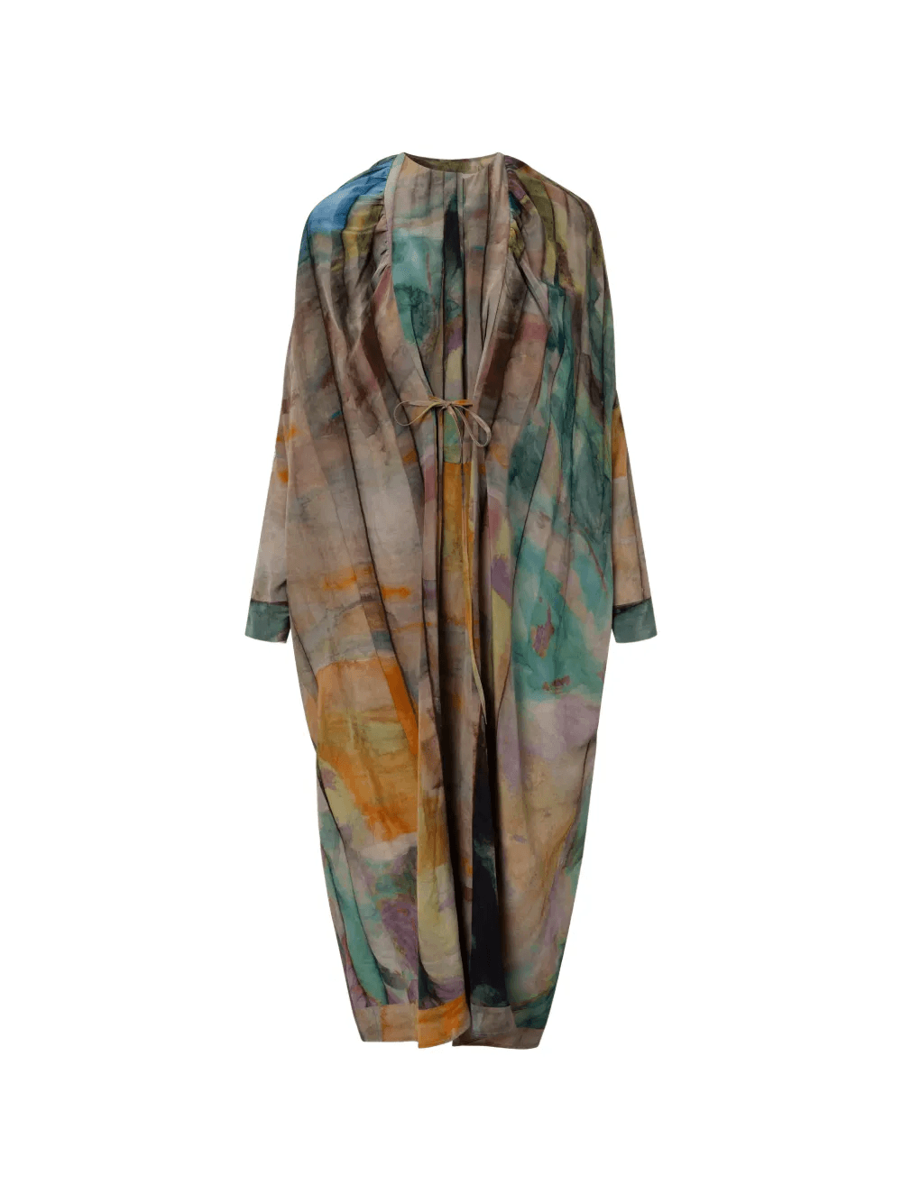 printed tie-detail maxi dress - Image 1