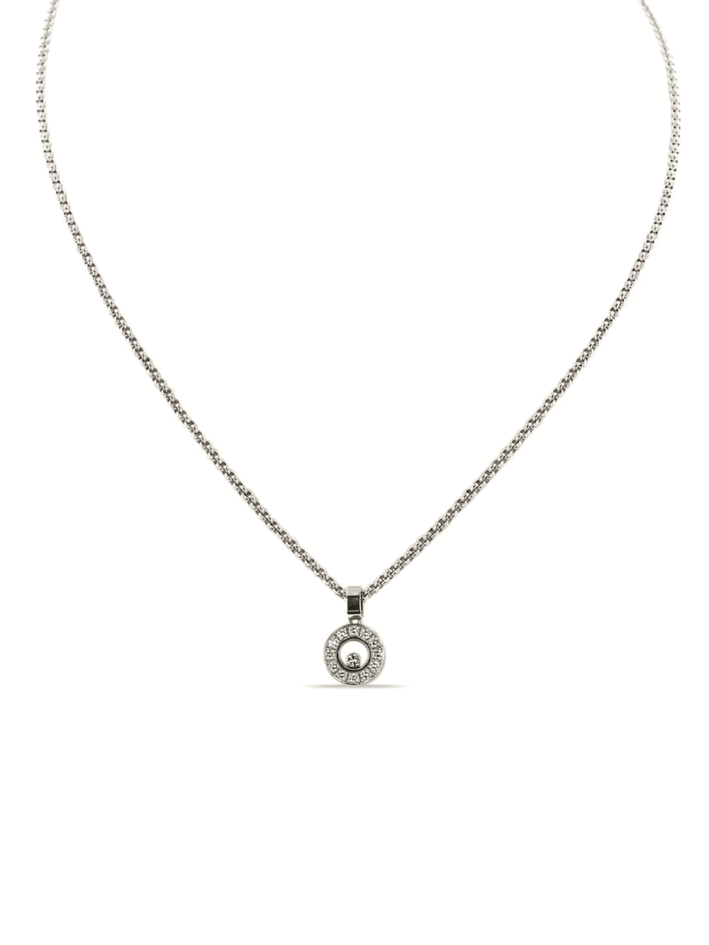 2020s white gold diamond Necklace - Image 1