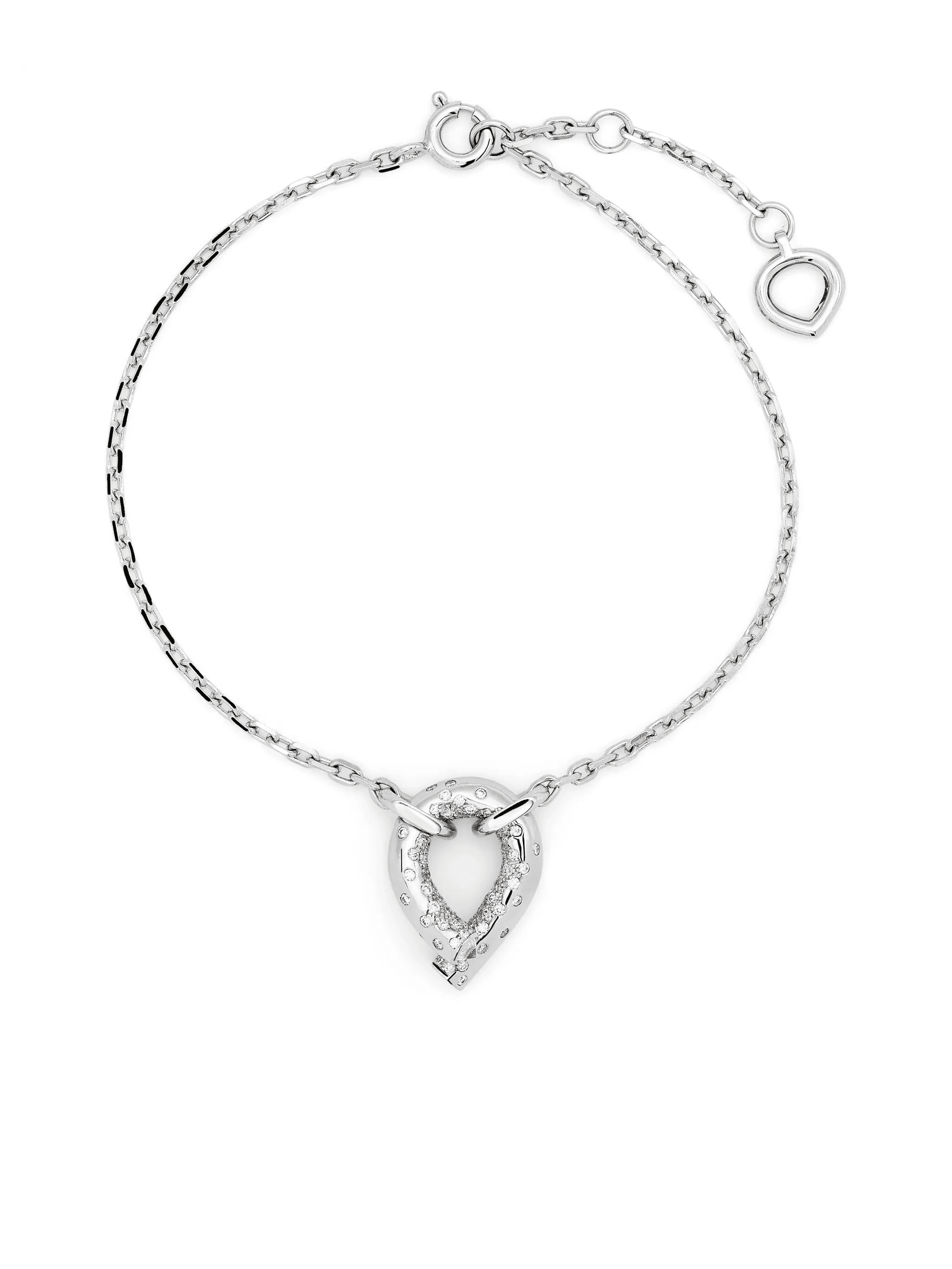 18kt white gold Oera diamond chain bracelet - Image 1