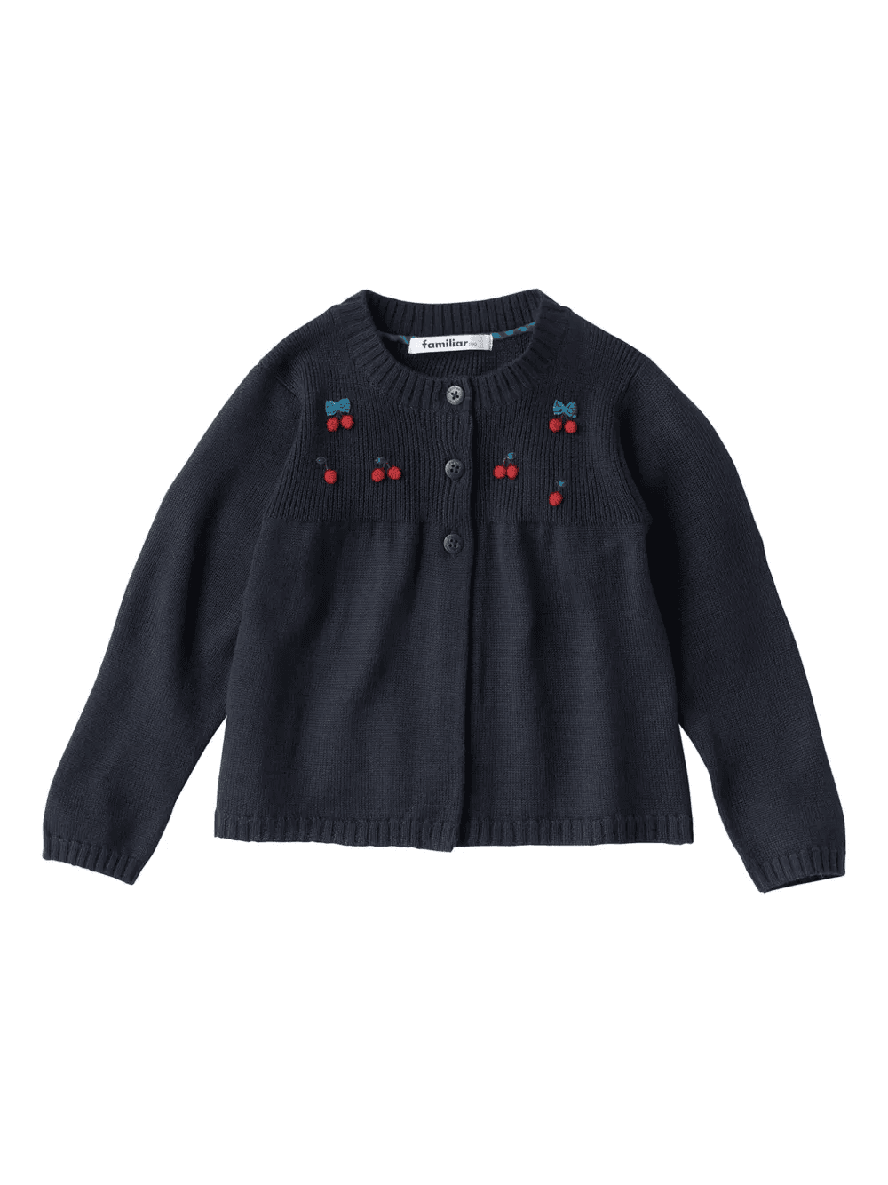 cherry motif fine knit cardigan - Image 1