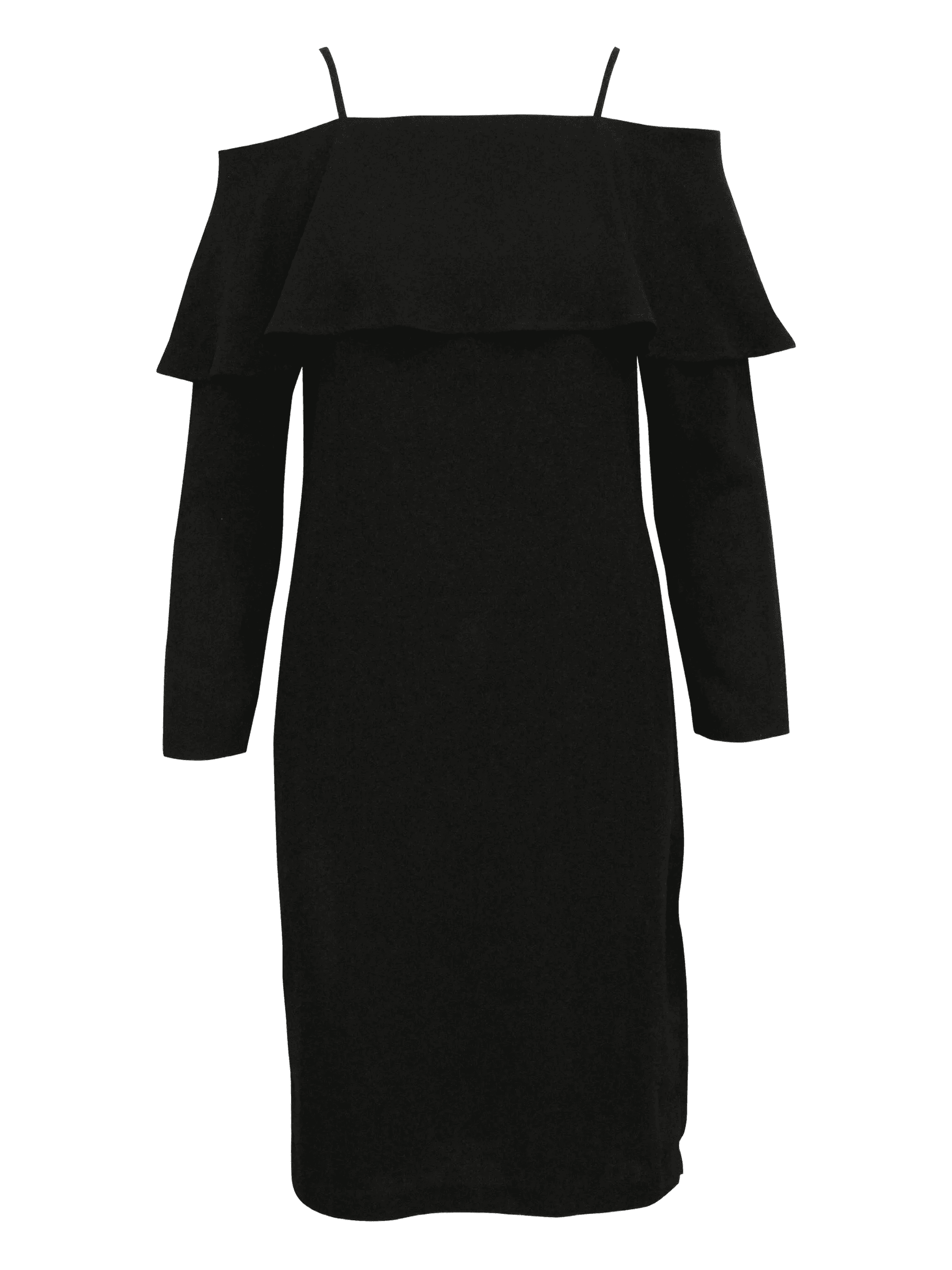 off-shoulder ruffled dress - Image 1