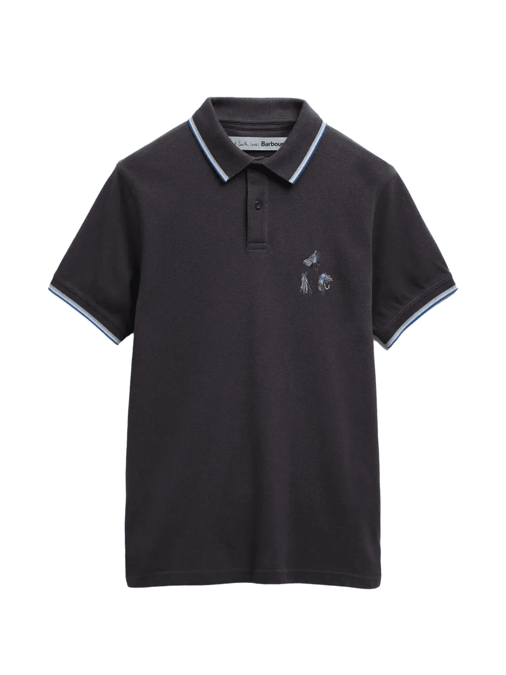 x Barbour embroidered trim polo shirt - Image 1