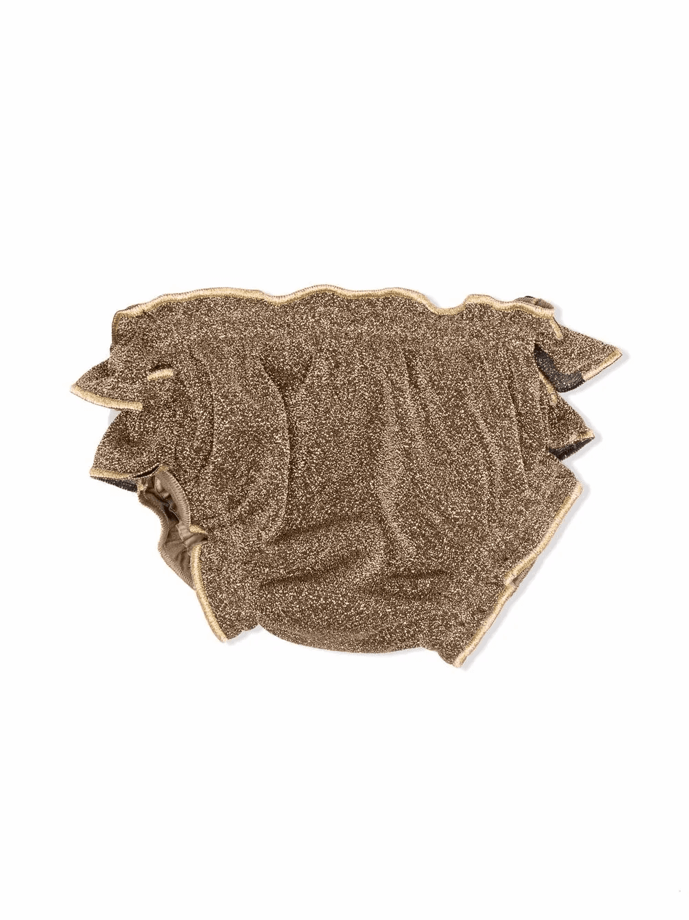 metallic-effect ruched bikini bottoms - Image 1