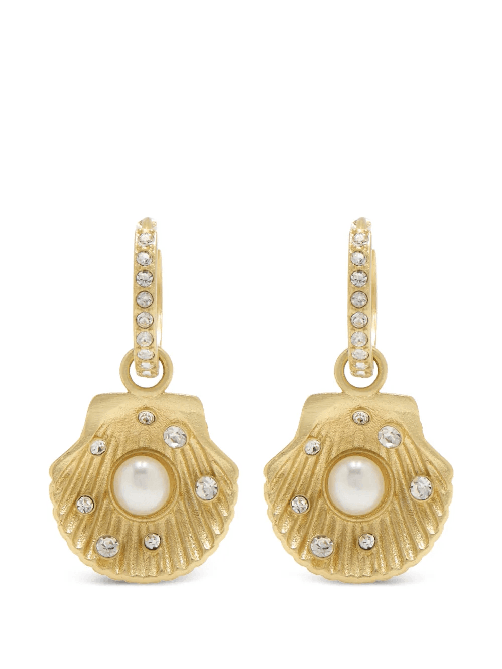 shell-motif embellished earrings - Image 1
