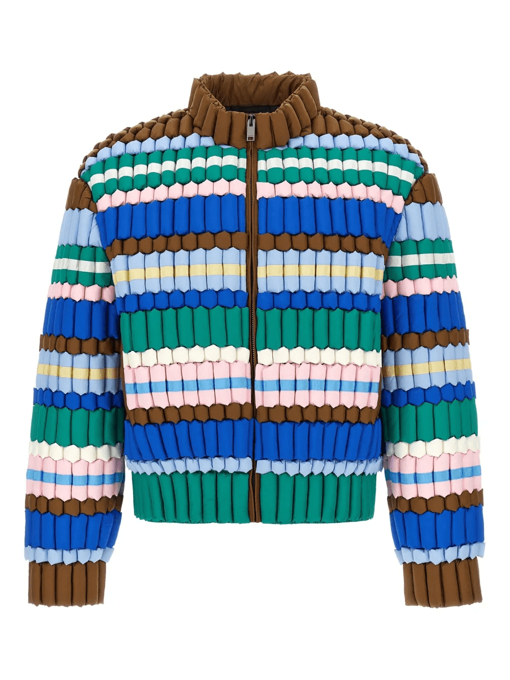 3D padded striped jacket - Image 1