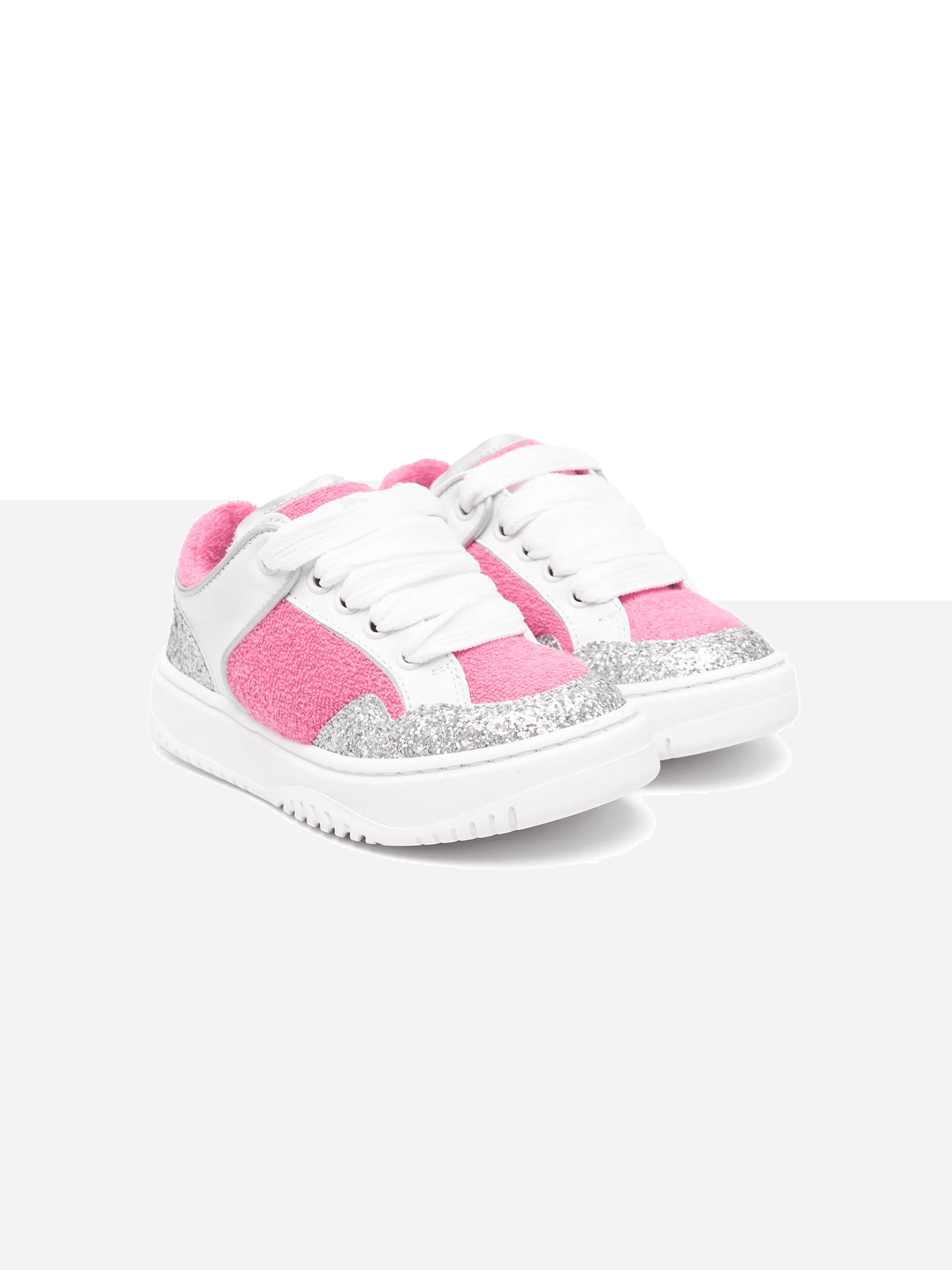 terry-cloth glittered sneakers - Image 1