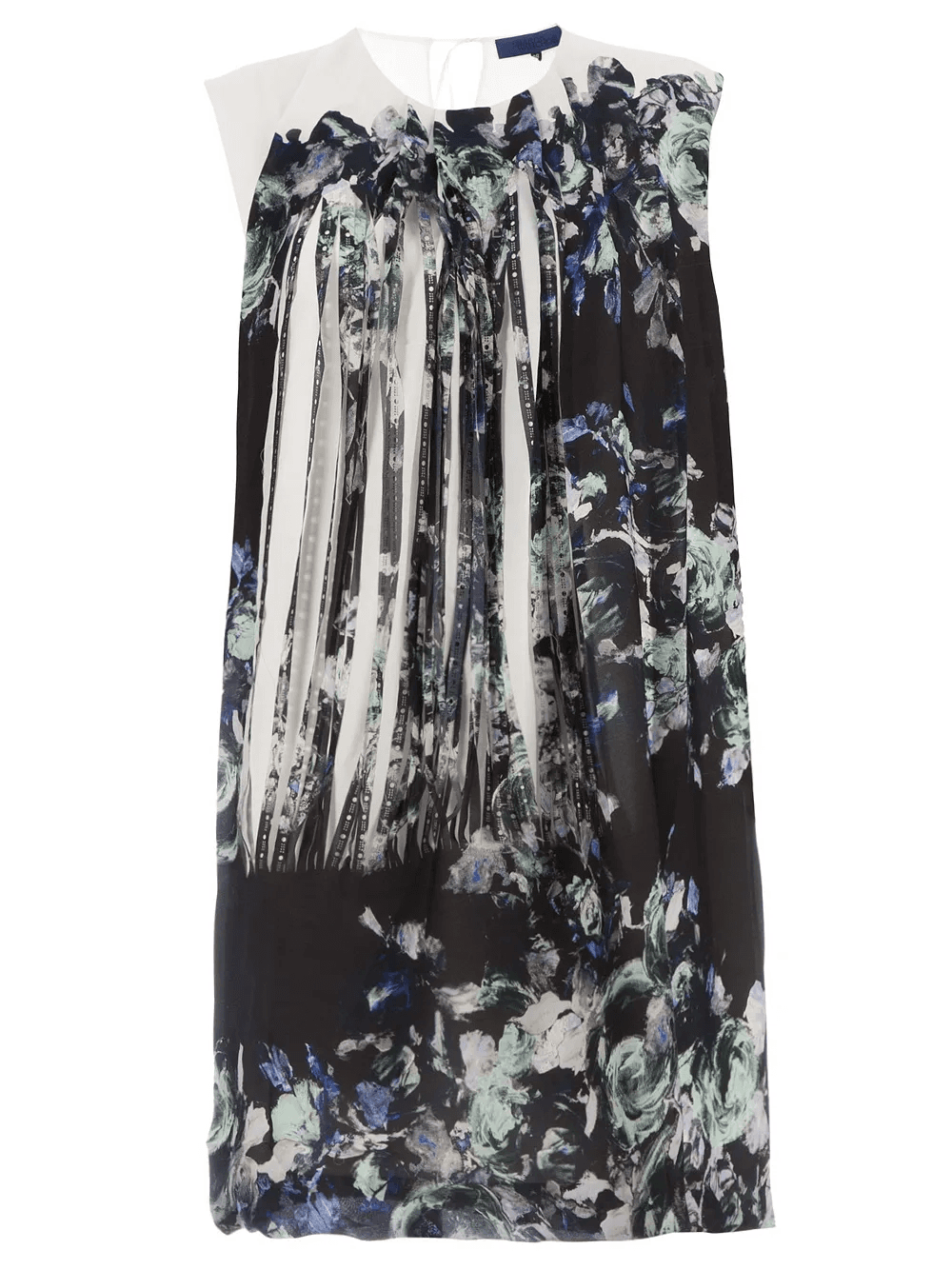 printed front silk dress - Image 1