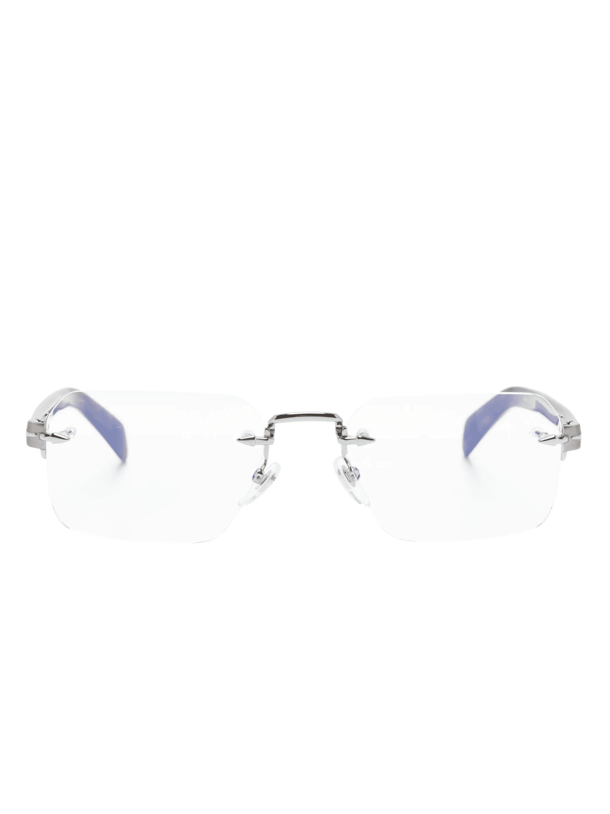 rimless rectangle-frame glasses - Image 1