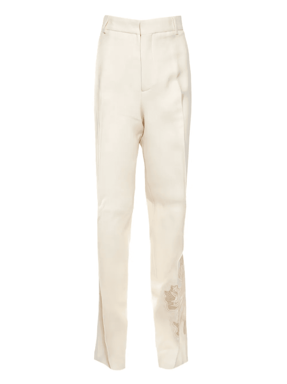 pre-owned floral embroidery trousers - Image 1