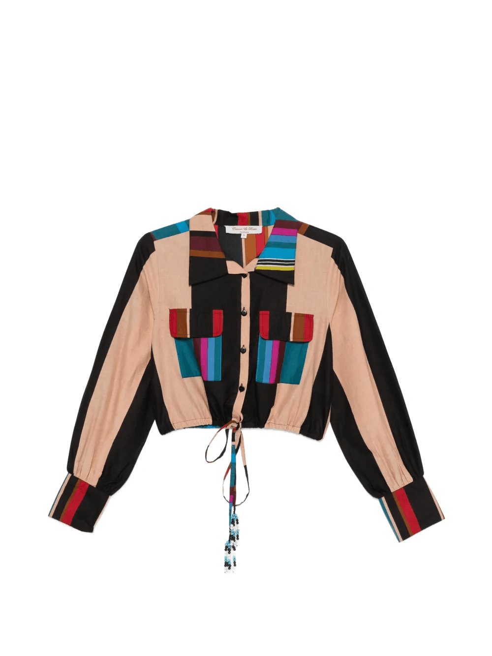 Amelia striped cropped shirt - Image 1