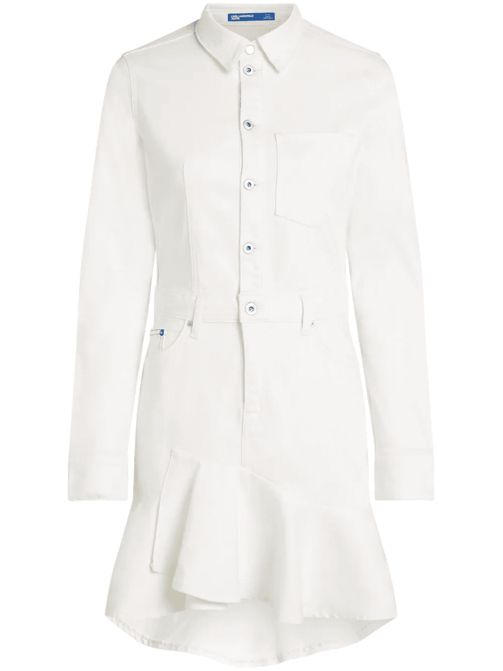 ruffled denim dress - Image 1