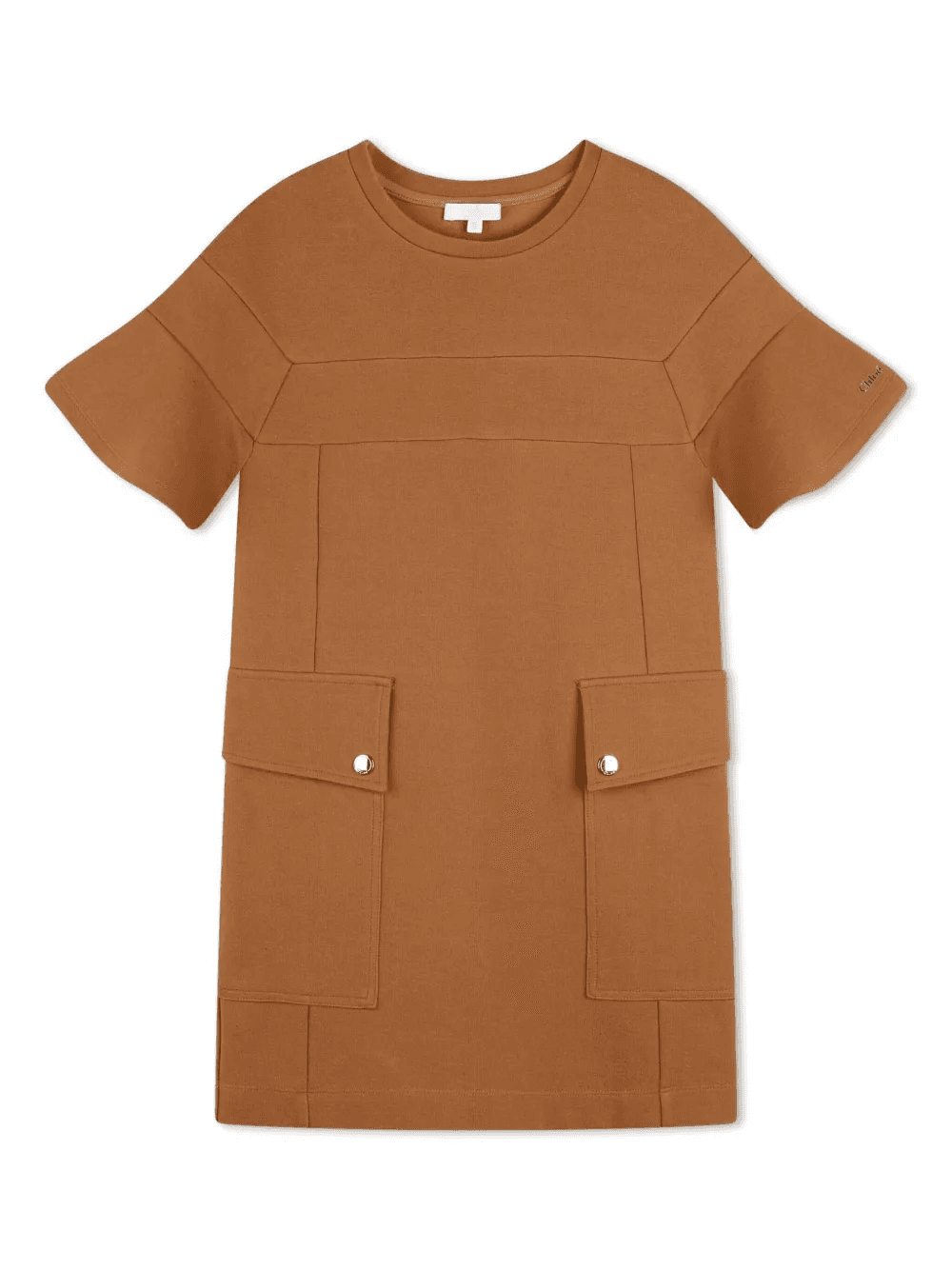 panelled cotton dress - Image 1