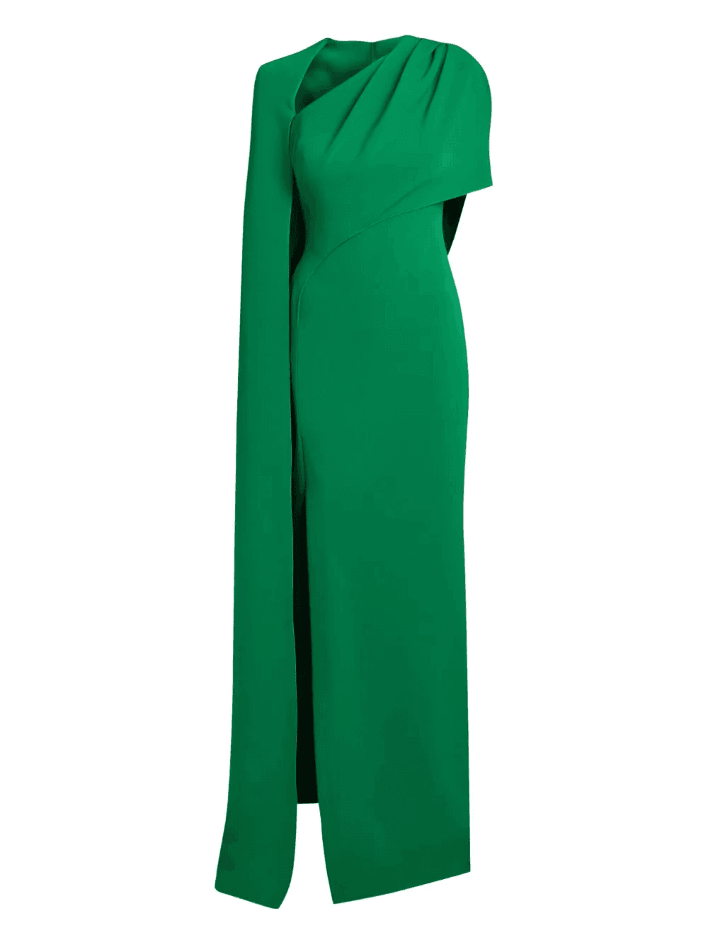 asymmetric cape column gown - Image 1