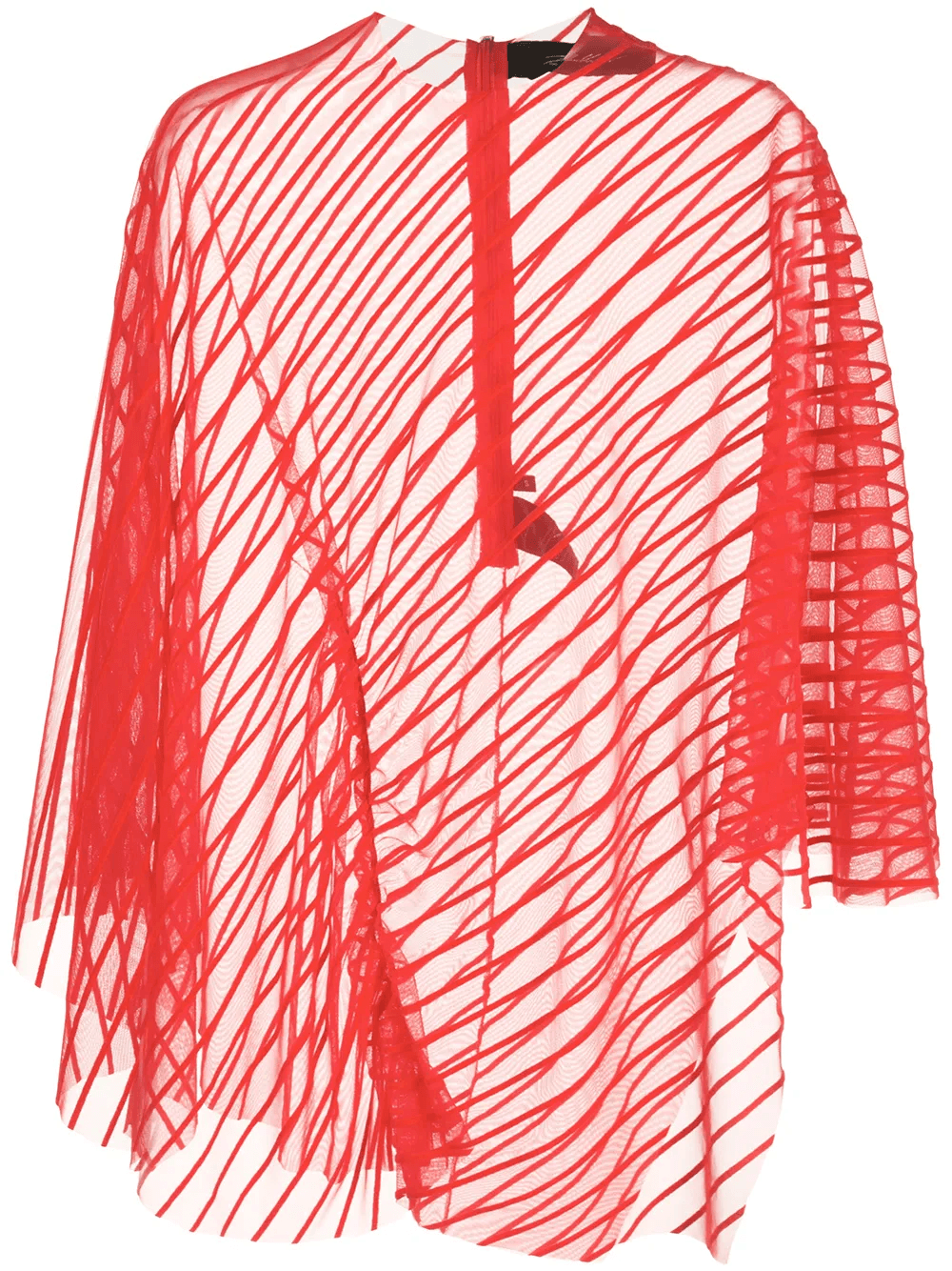 velvet striped asymmetric top - Image 1