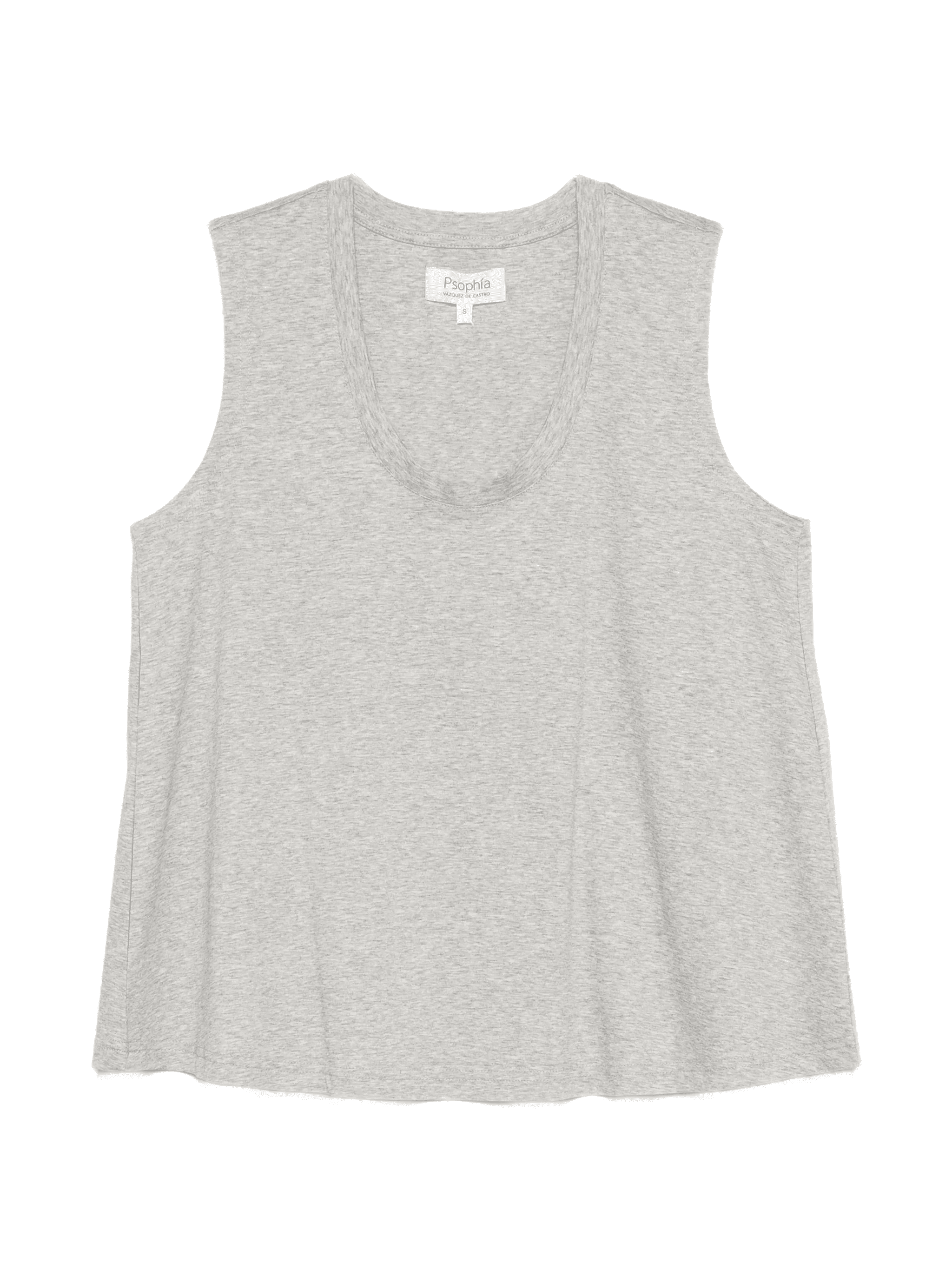 scoop-neck sleeveless top - Image 1