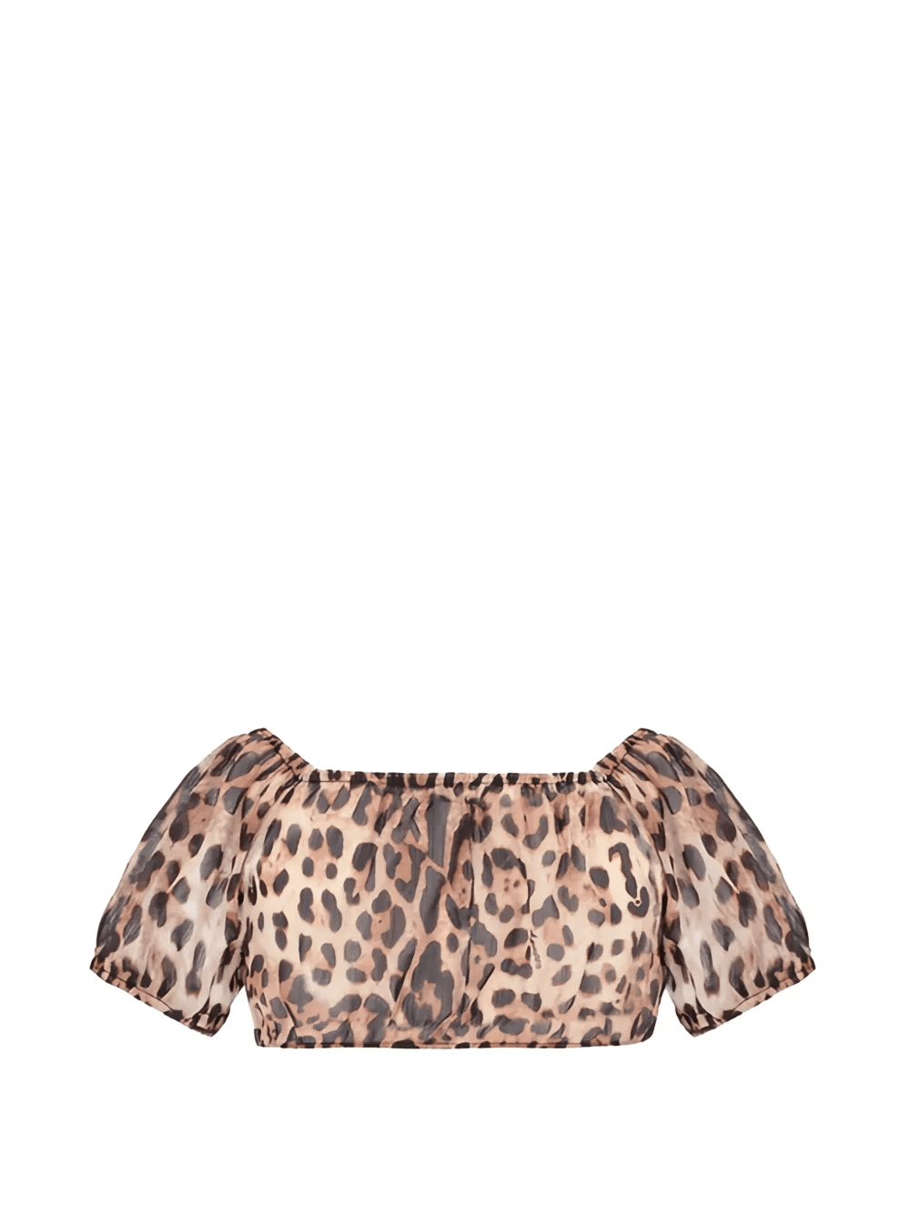 leopard-print georgette top - Image 1