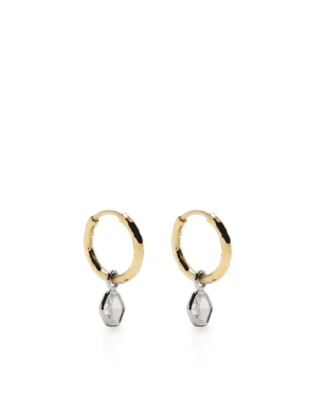 18kt yellow gold Petit Gabby diamond hoop earring - Image 1