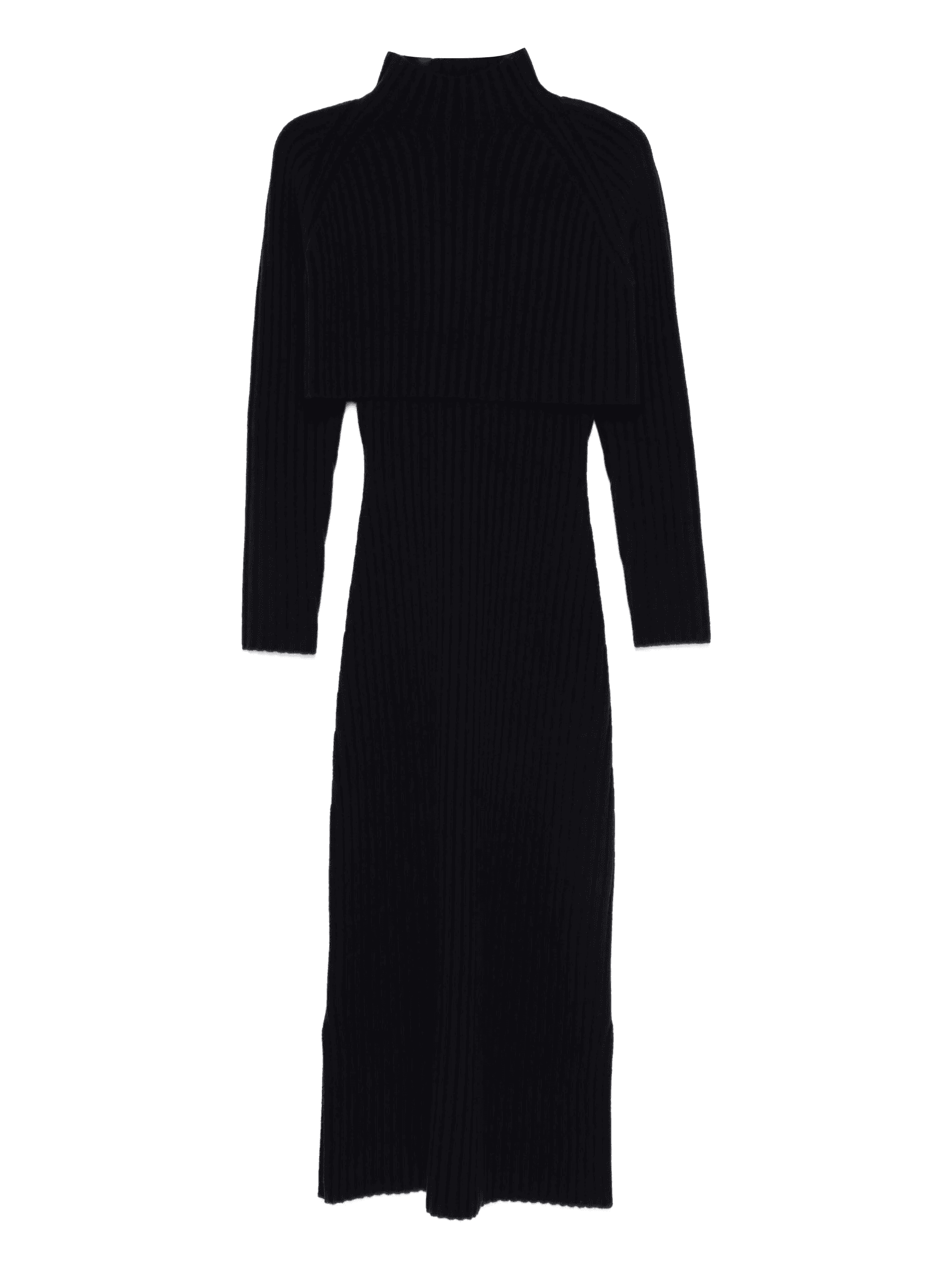 ribbed high-neck dress - Image 1