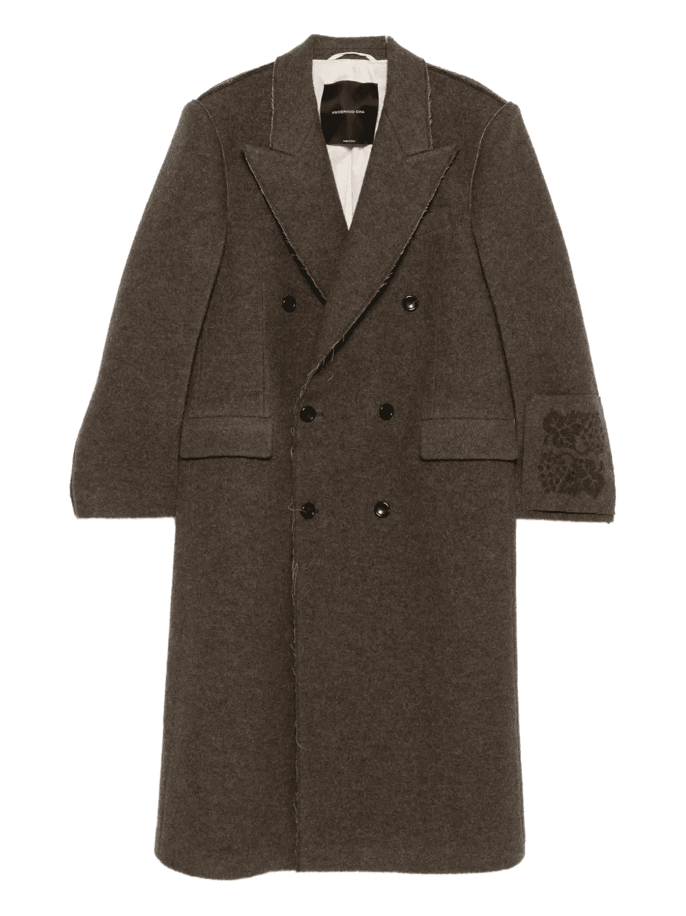 double-breasted wool coat - Image 1