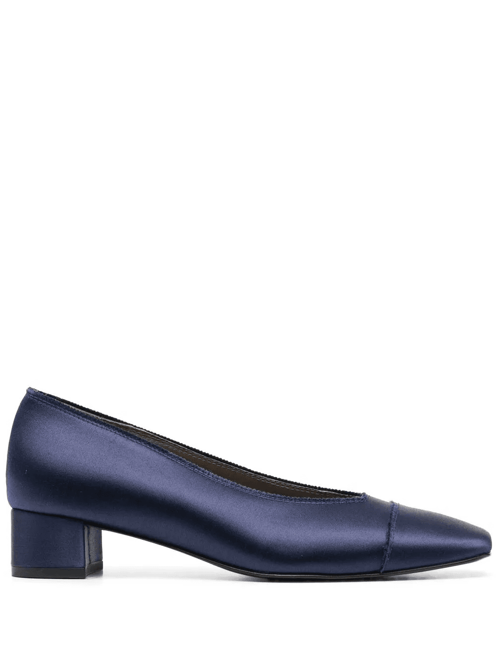 satin-finish low-heeled pumps - Image 1