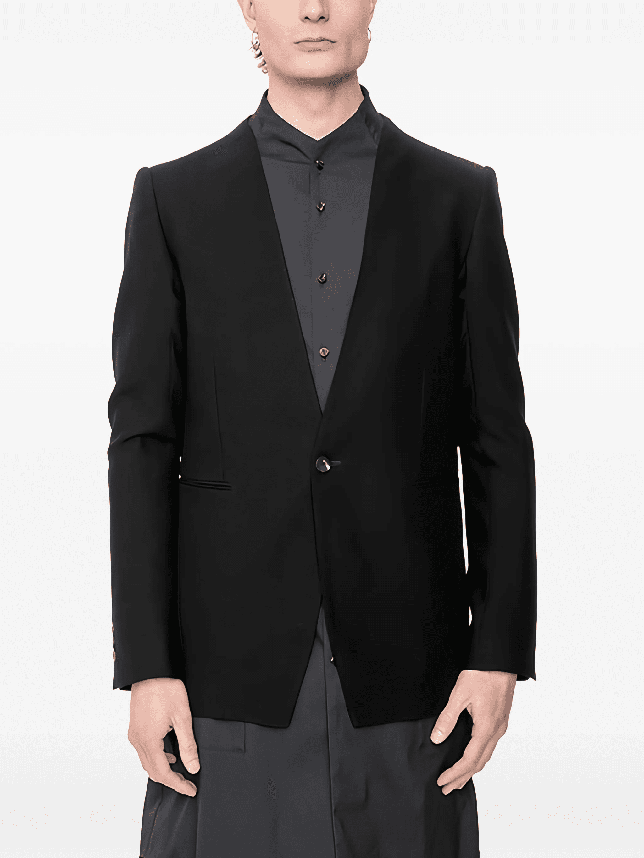 single-breasted wool-mohair dinner jacket - Image 1