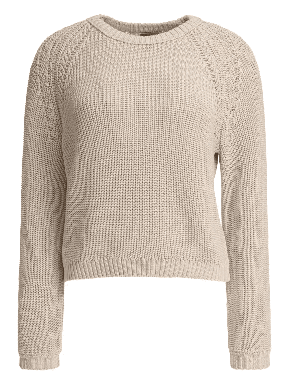 cotton-knit raglan-sleeve sweater - Image 1