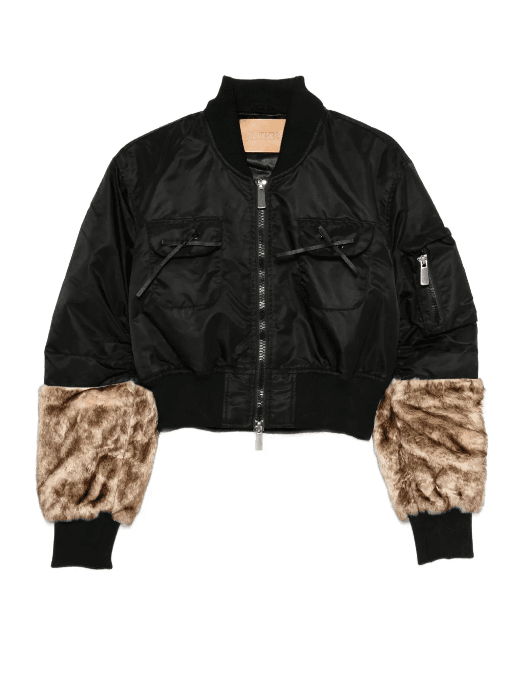Jenki faux-fur trim bomber jacket - Image 1
