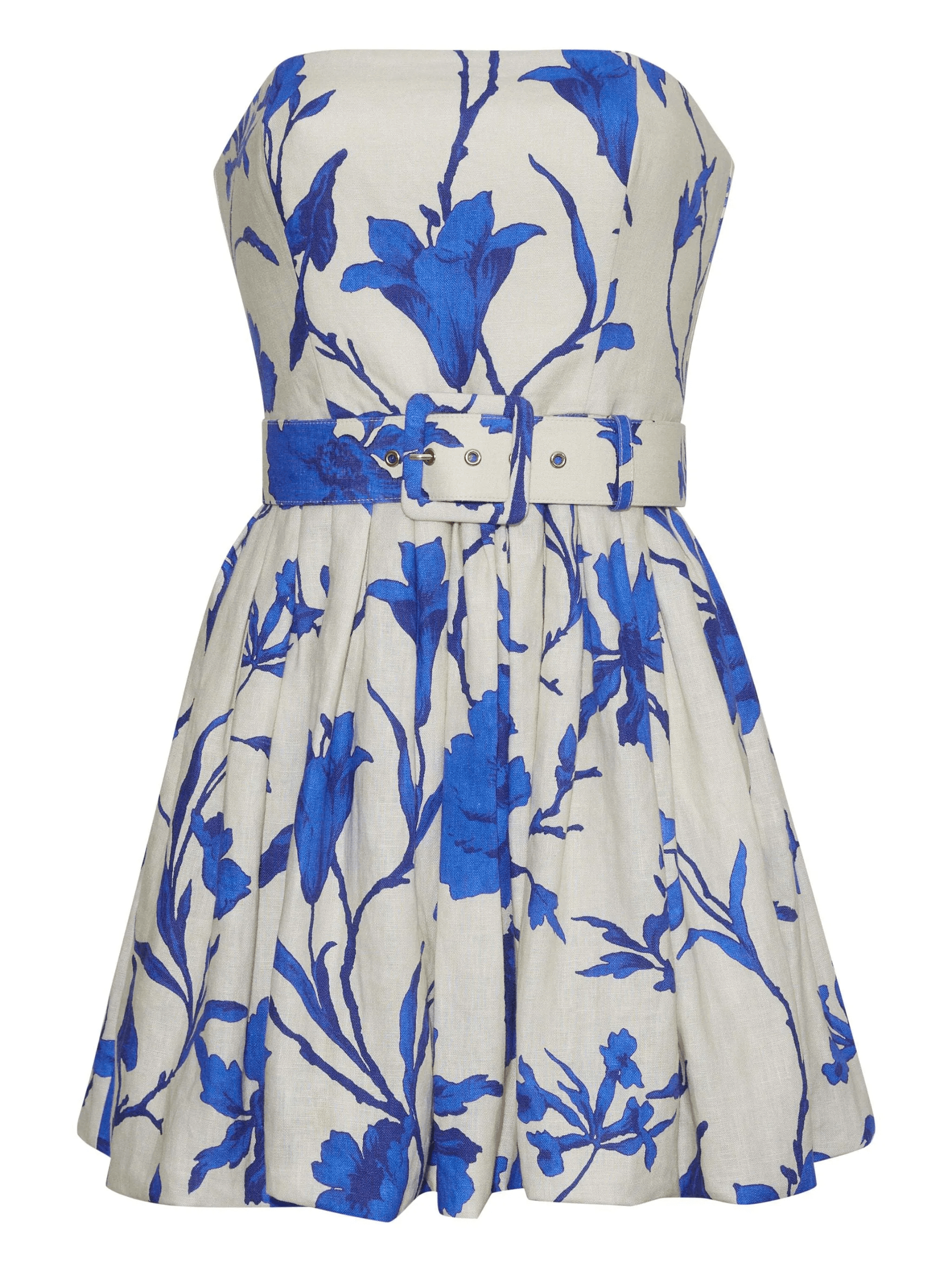 Swan floral belted mini dress - Image 1