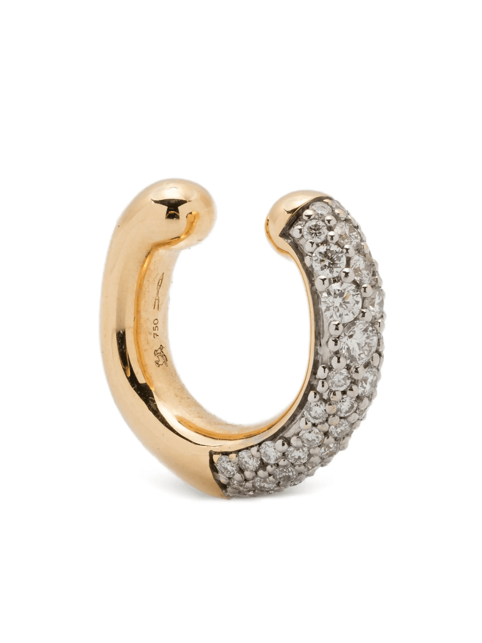 18kt gold Shard pavé ear cuff - Image 1