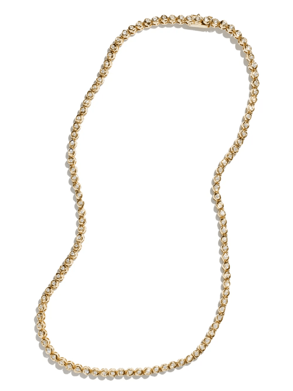 14K yellow gold Alfa diamond necklace - Image 1