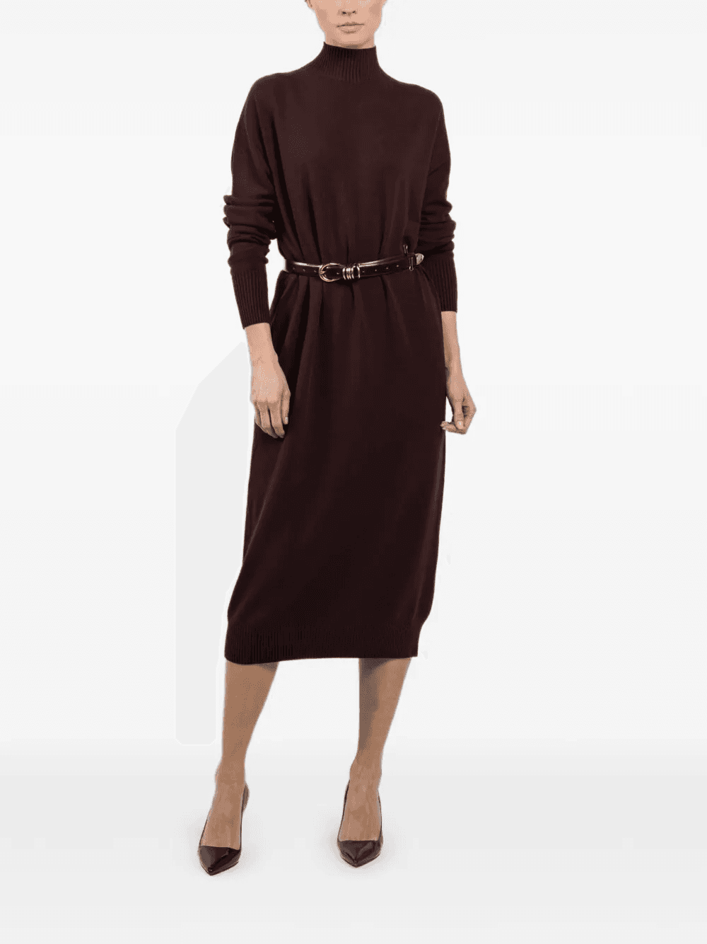 roll-neck midi dress - Image 1