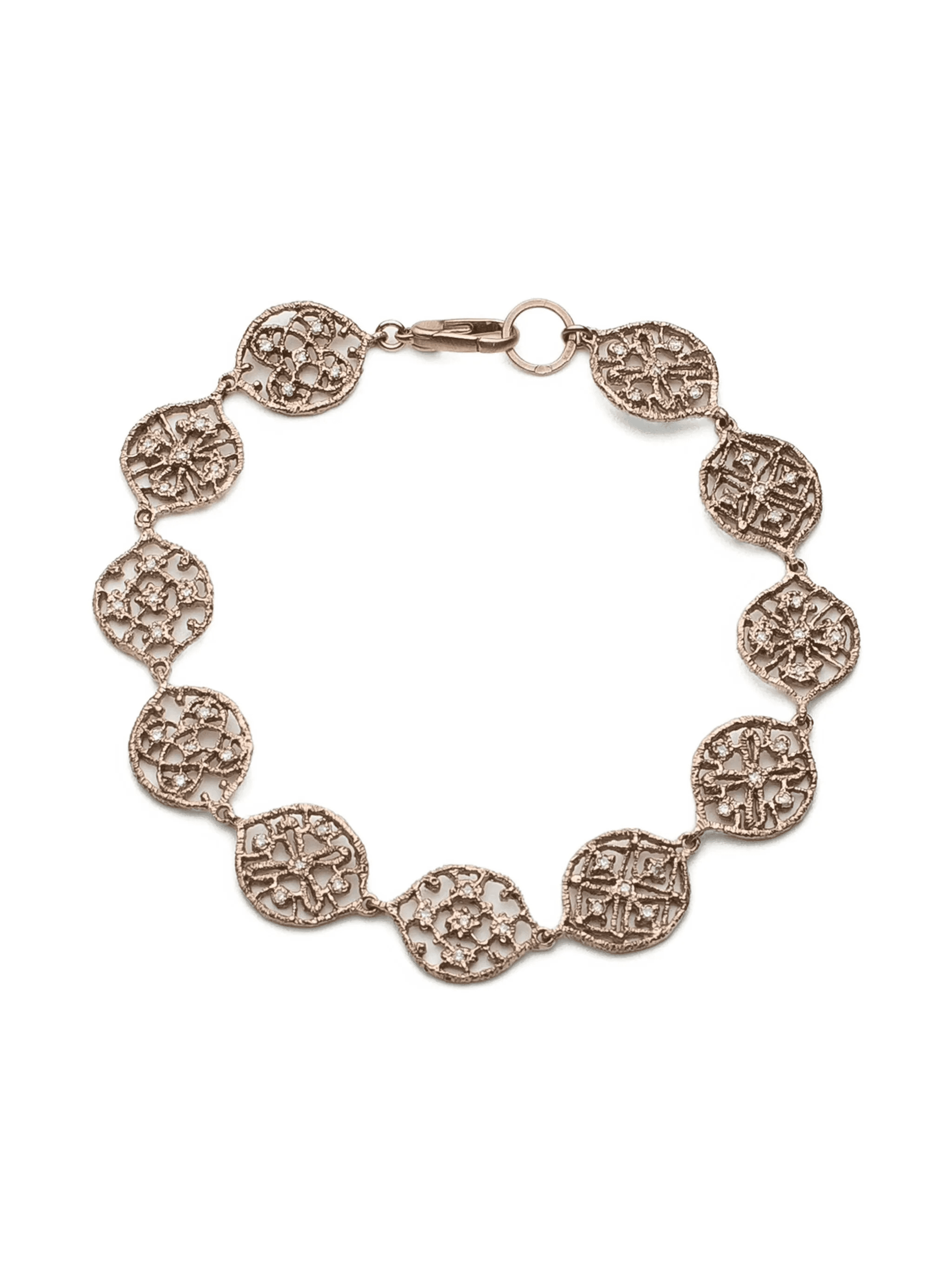 14K white gold Volutes diamond bracelet - Image 1