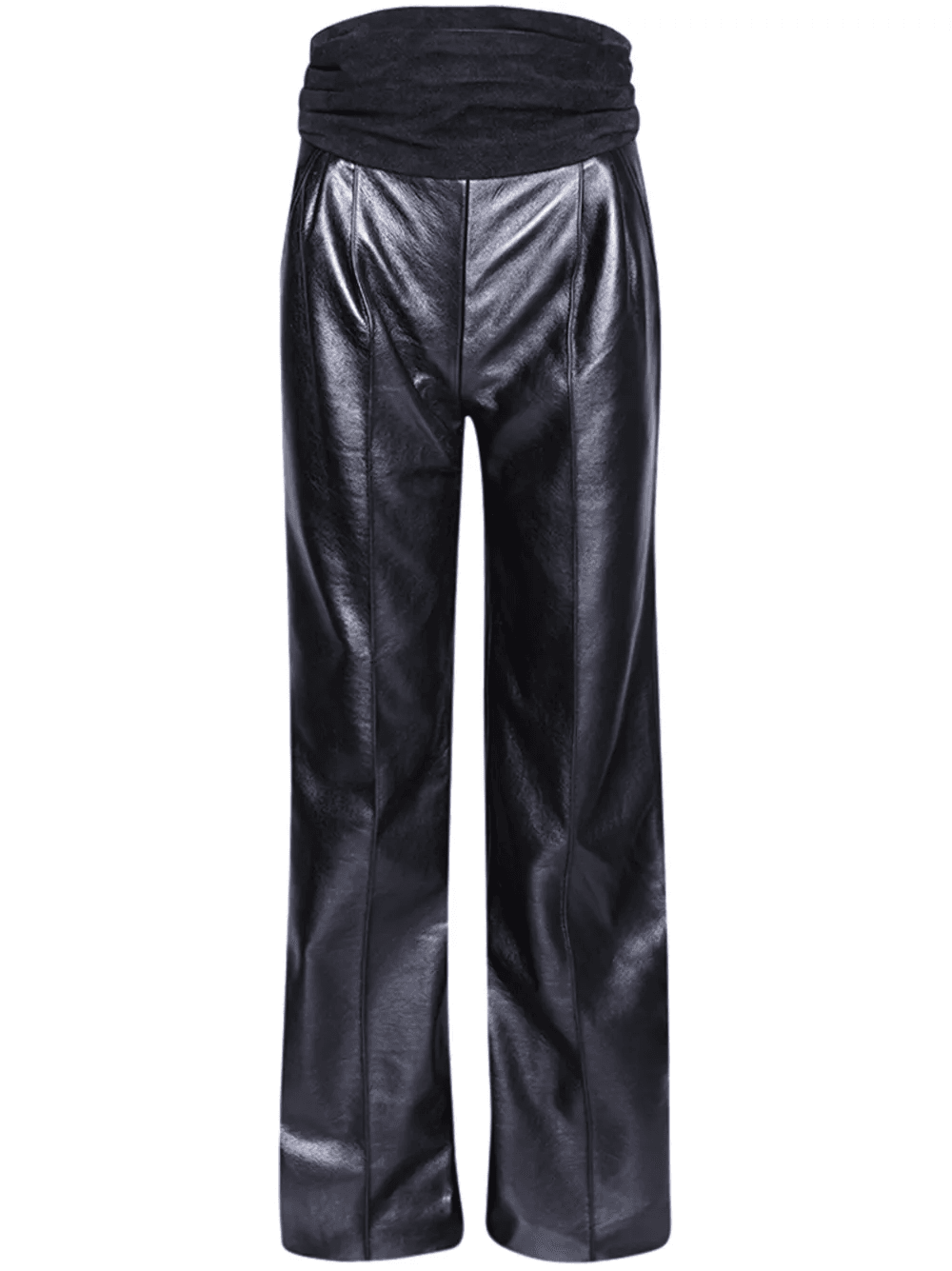 panelled high-shine trousers - Image 1