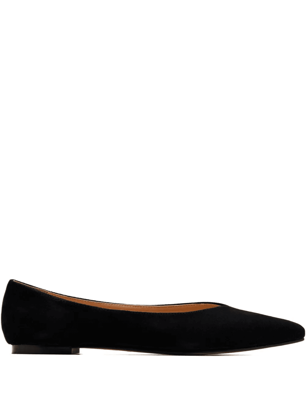 pointed-toe suede ballet flats - Image 1