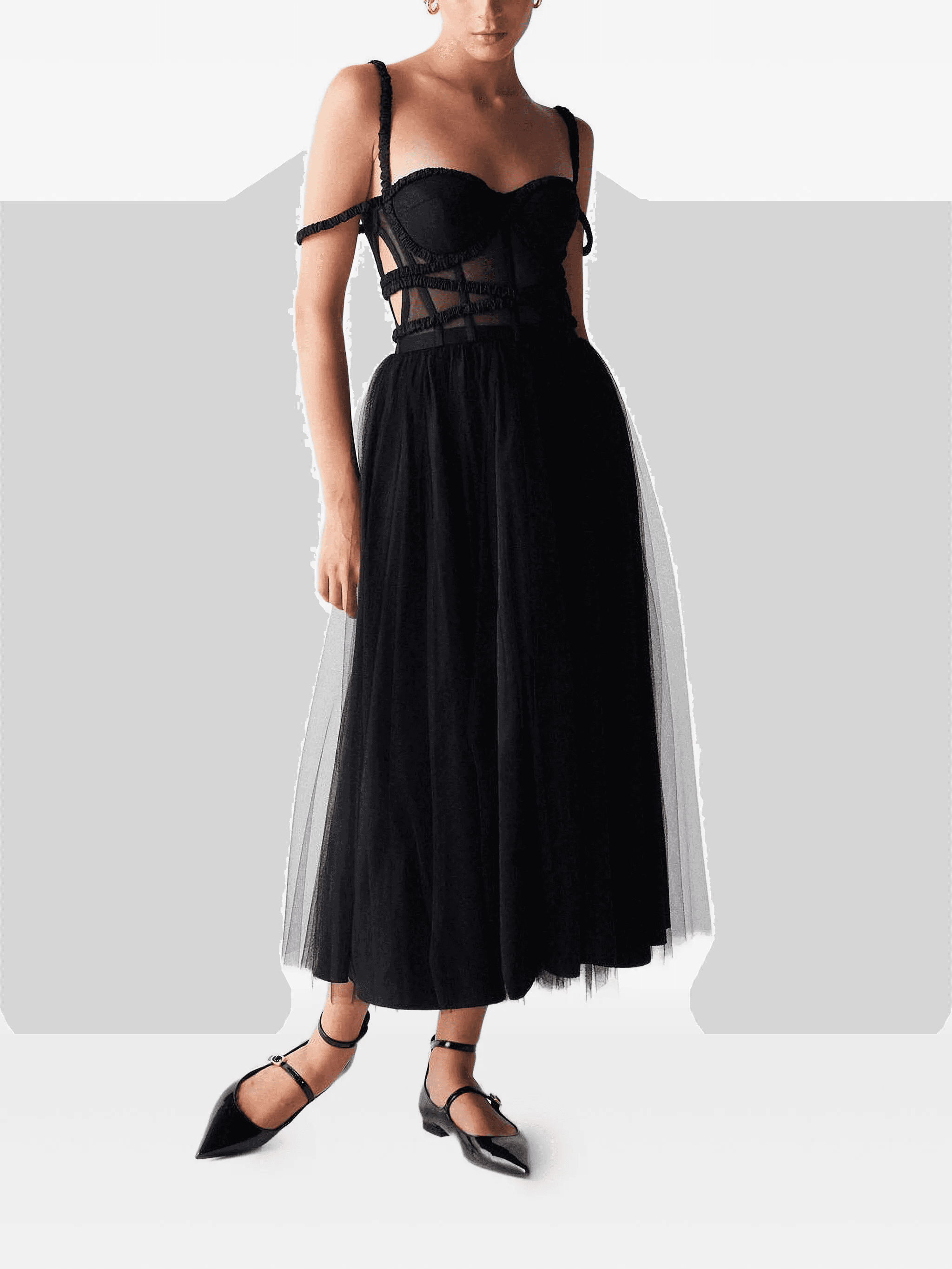 Dresscode 615 tulle panelled dress - Image 1