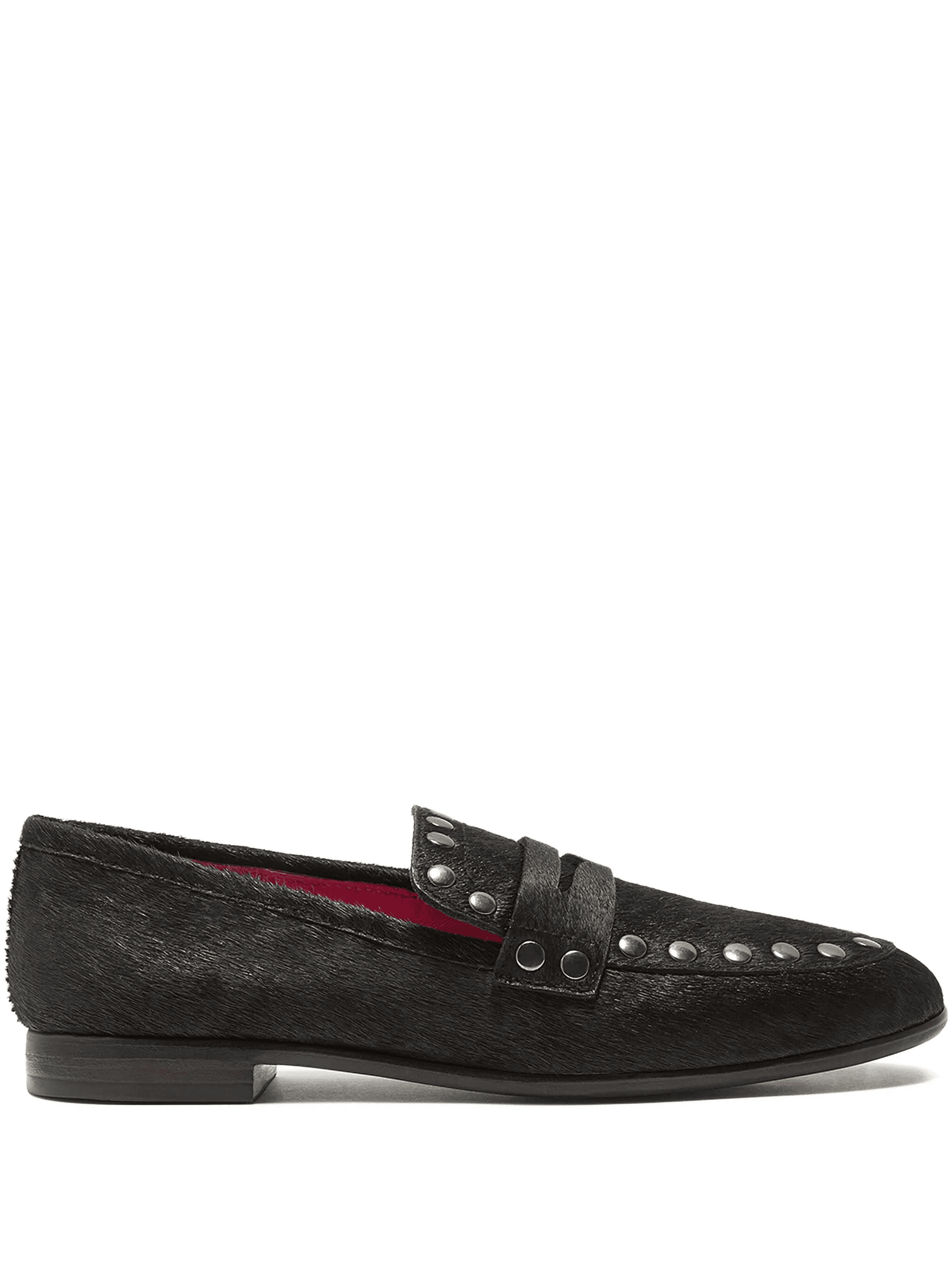 studded horsehair loafers - Image 1