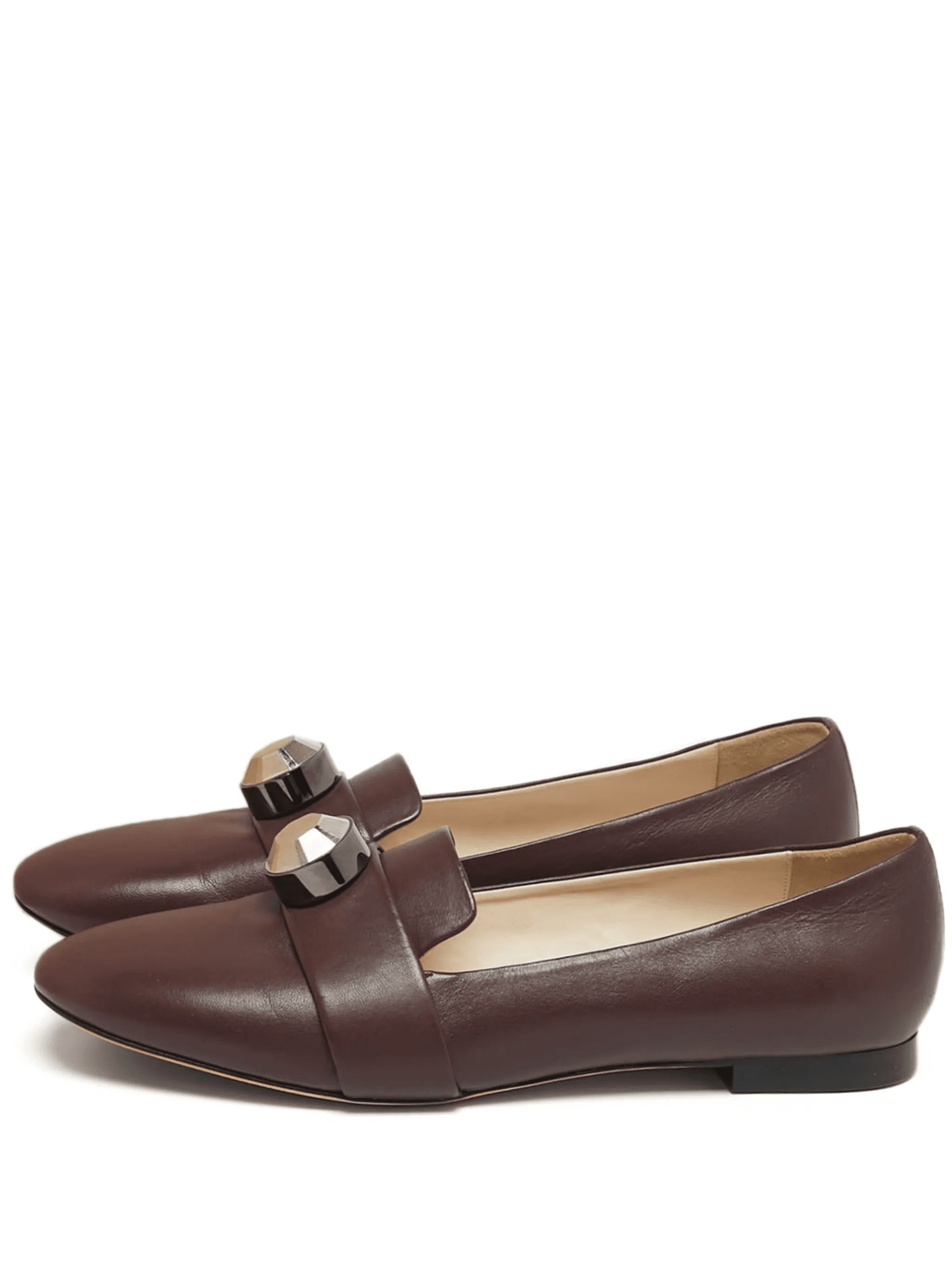 leather embellished loafers - Image 1