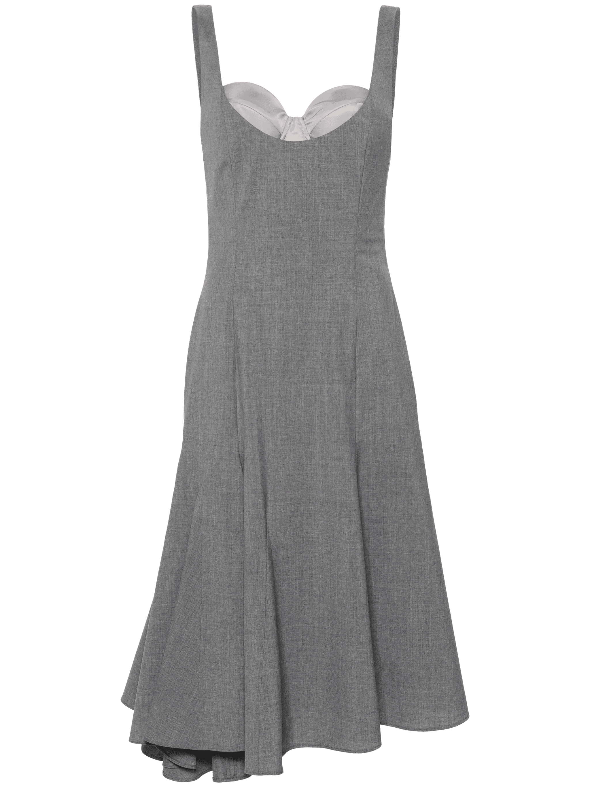 corset-style midi wool dress - Image 1