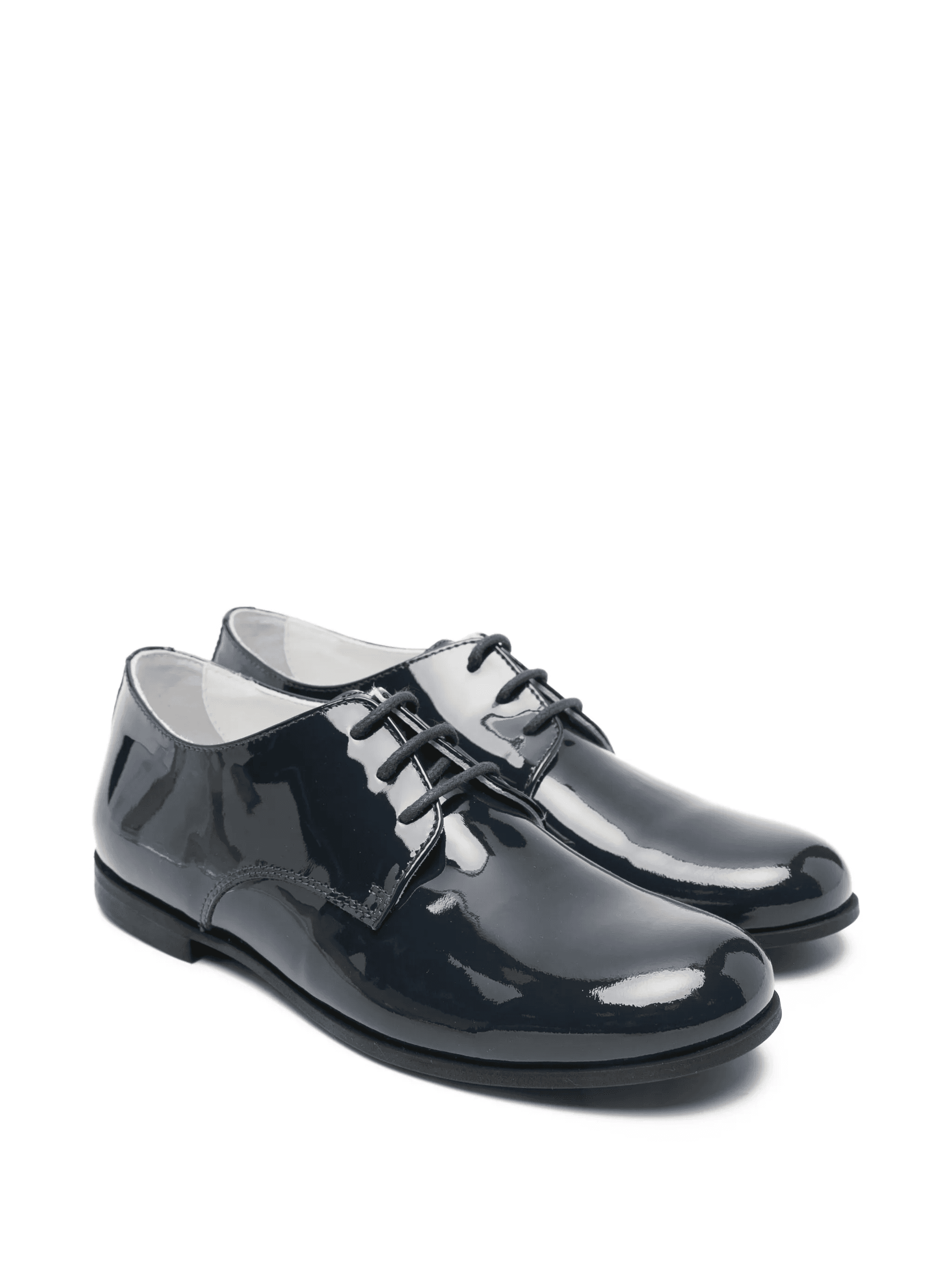patent-leather lace-up derby shoes - Image 1
