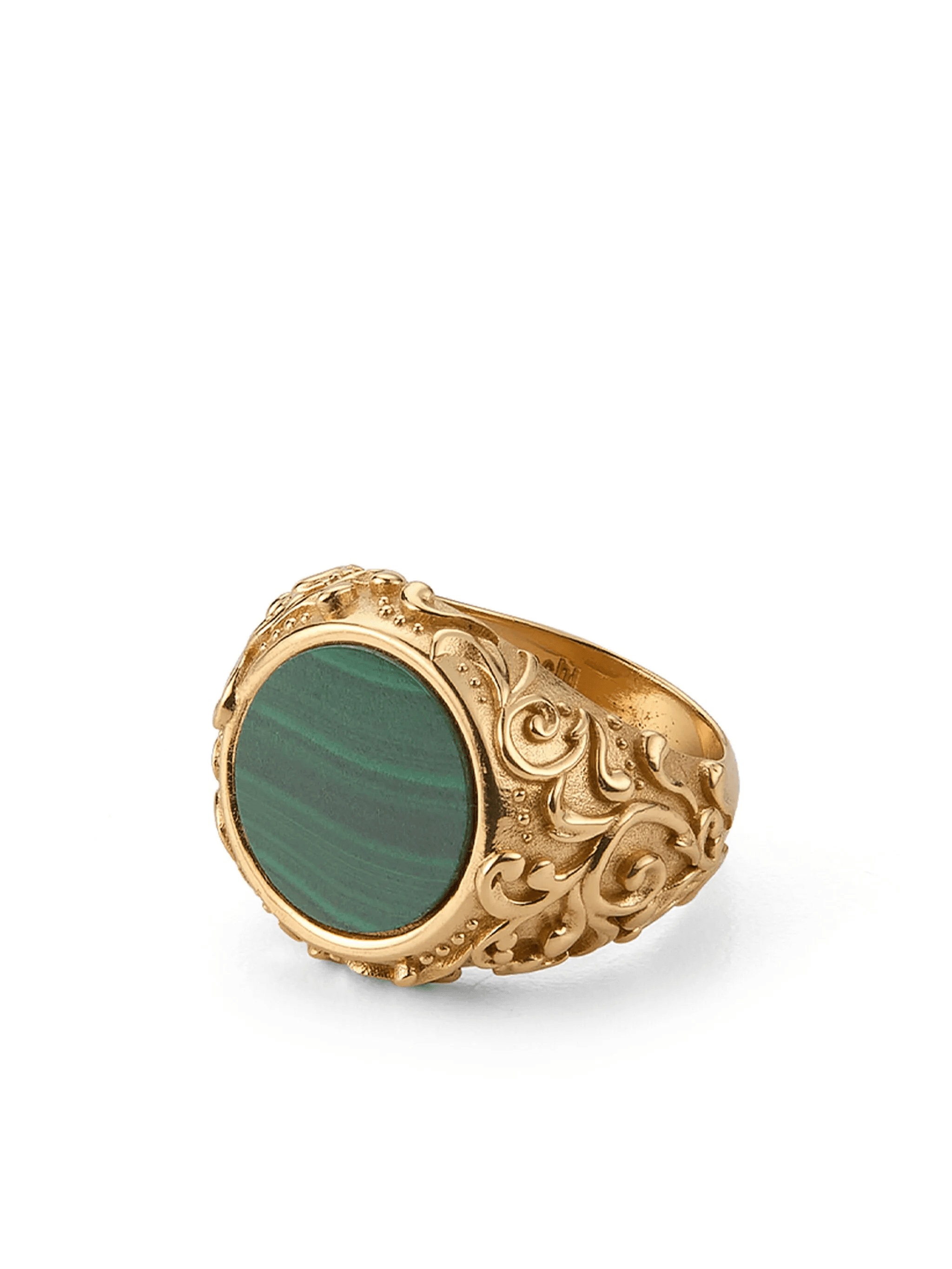 arabesque engraved sovereign ring - Image 1