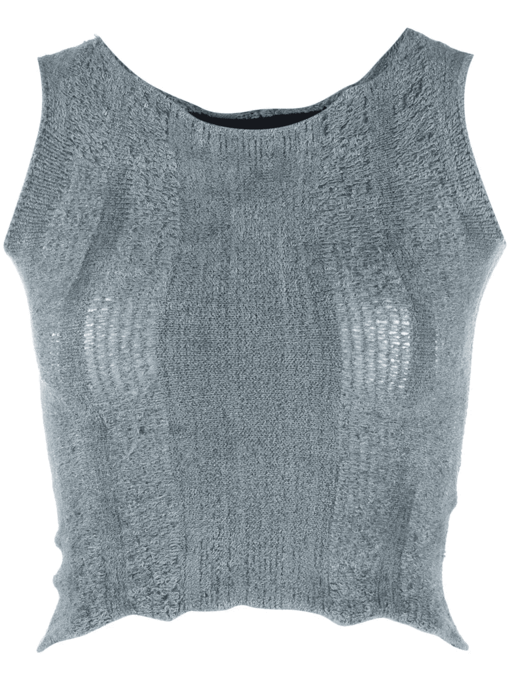 open-knit sleeveless top - Image 1