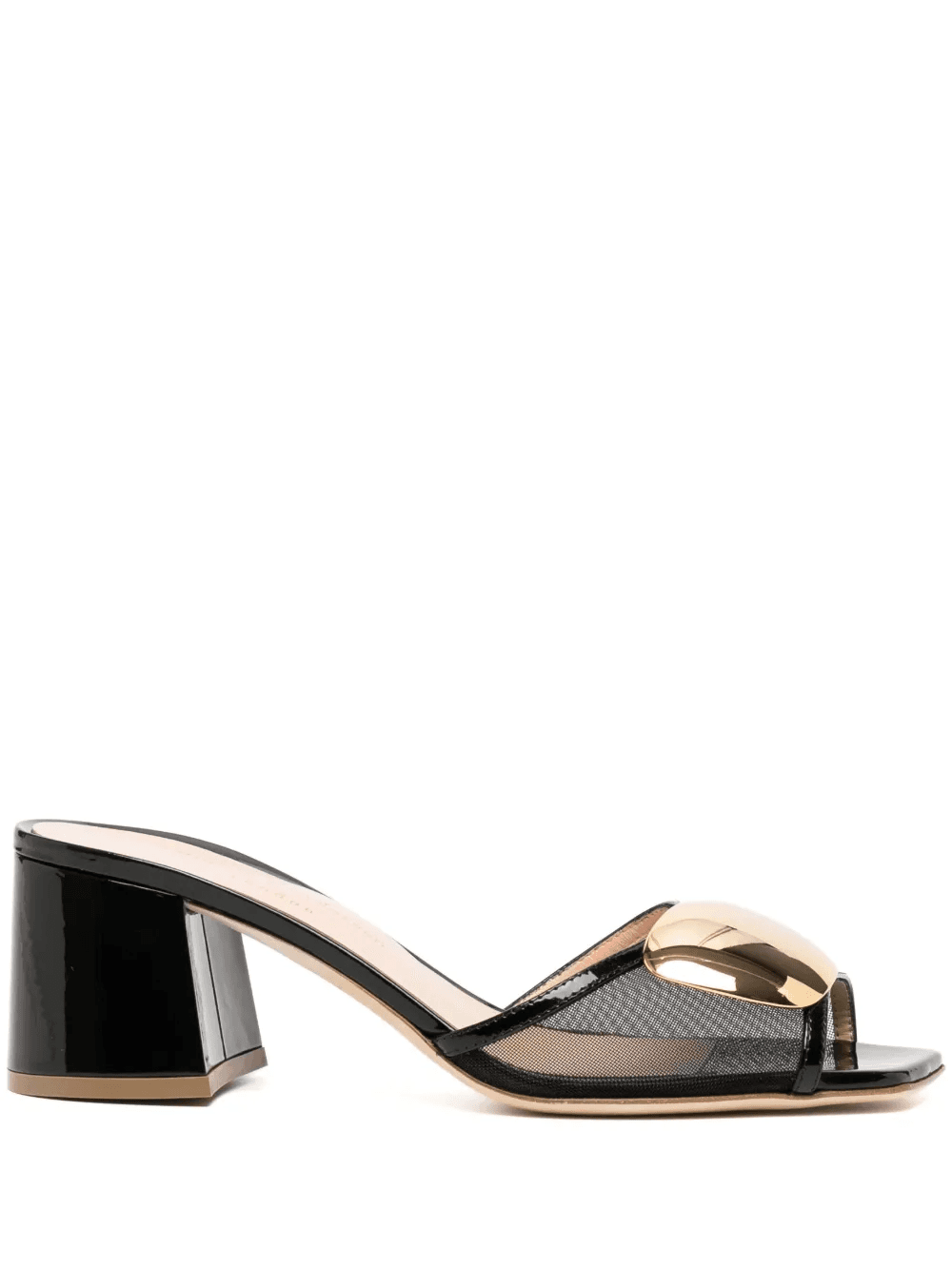 rounded-plaque mid-heel sandals - Image 1