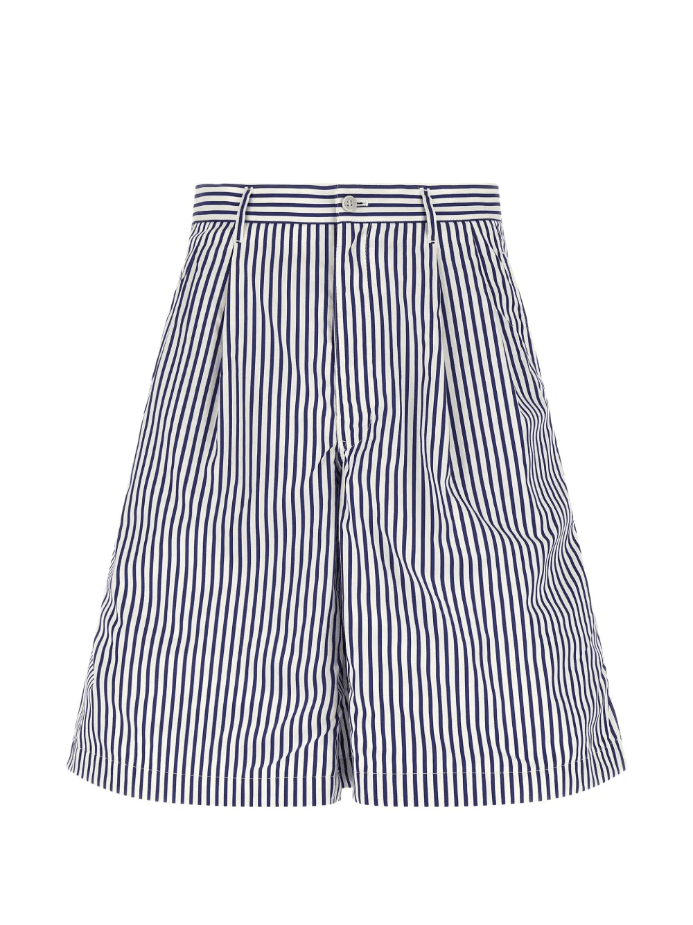 striped-pattern pleated shorts - Image 1