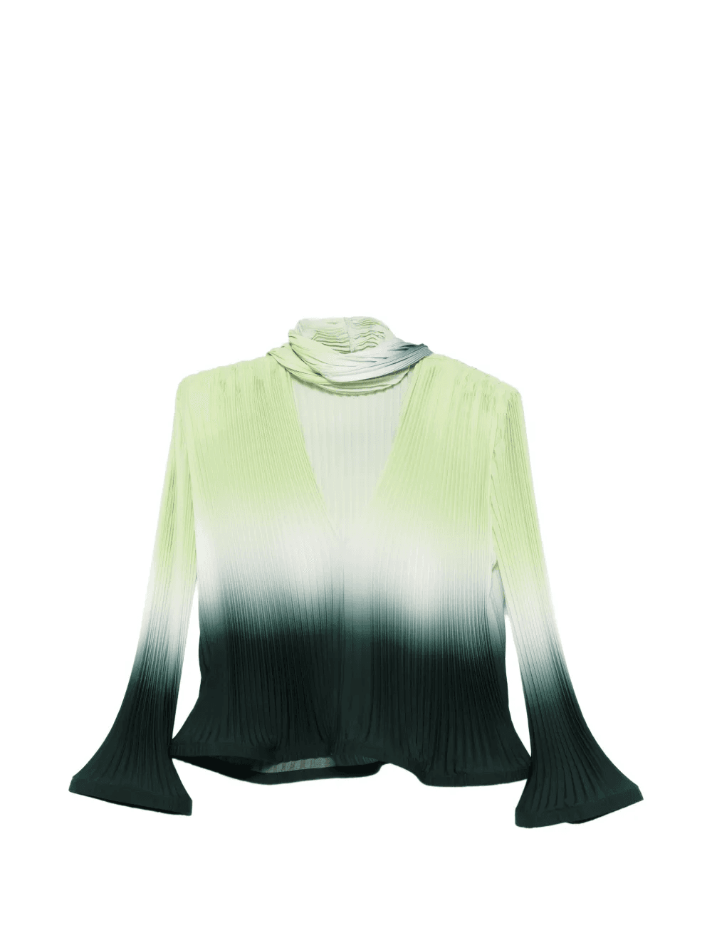 pleated degradé scarf blouse - Image 1