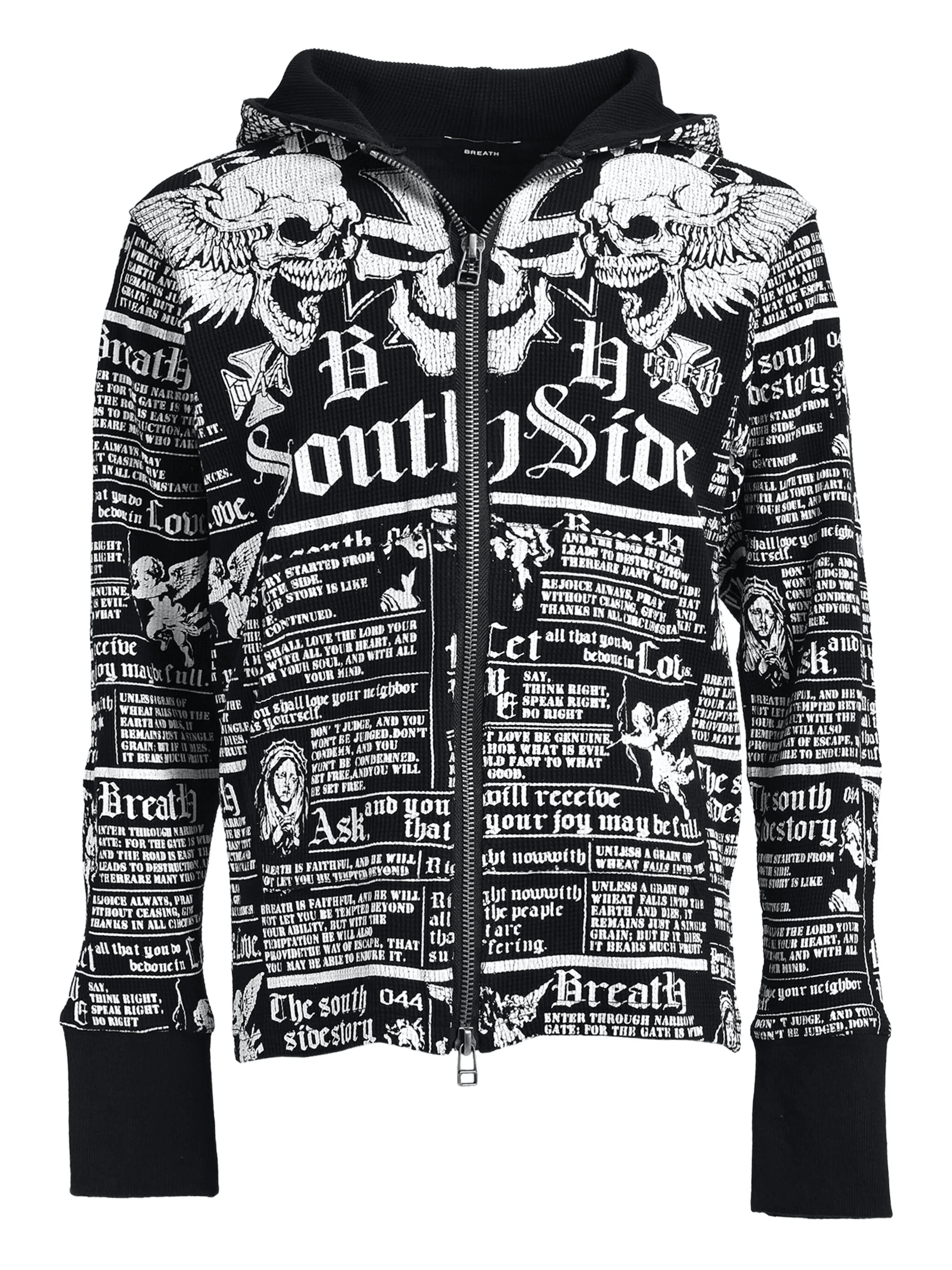Skull Wash zip-up hoodie - Image 1