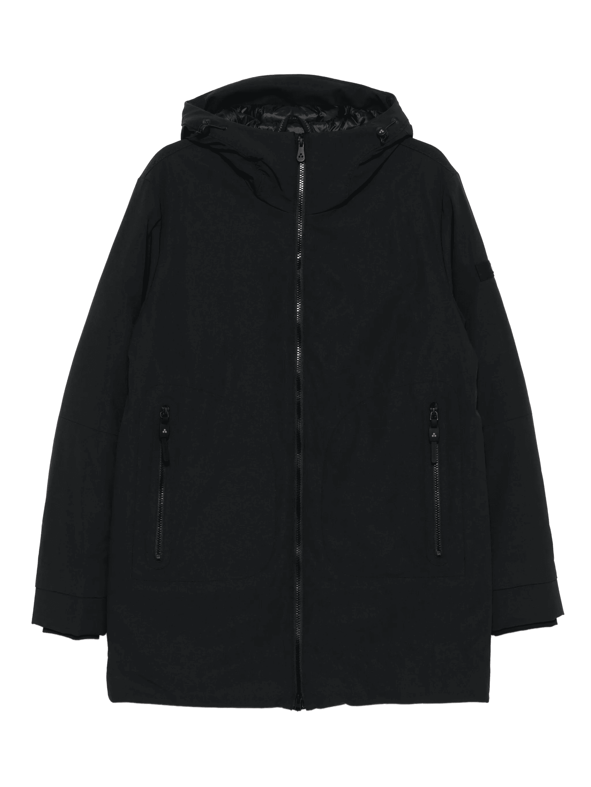 hooded zip-front coat - Image 1