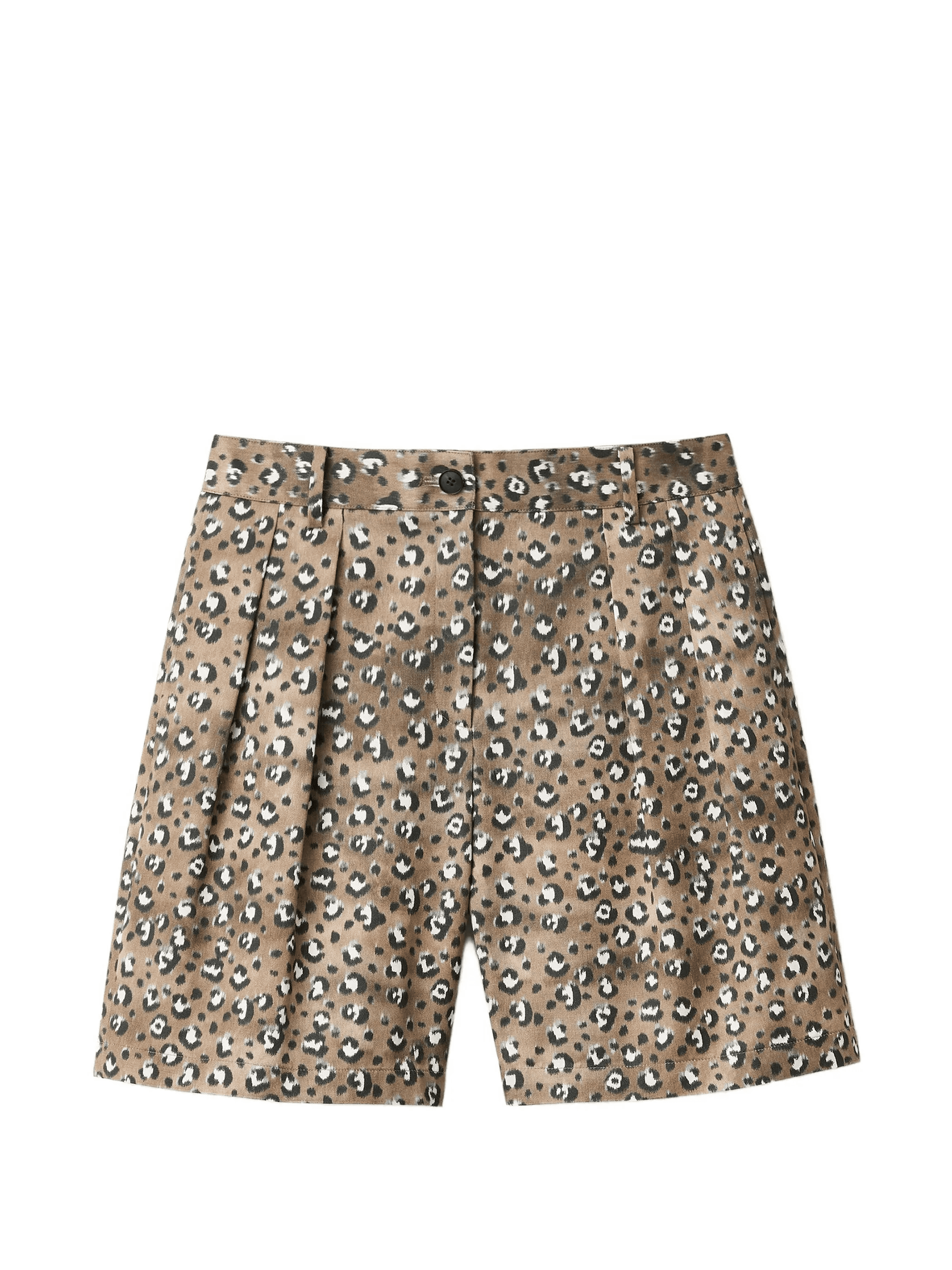 animal-print pleated shorts - Image 1
