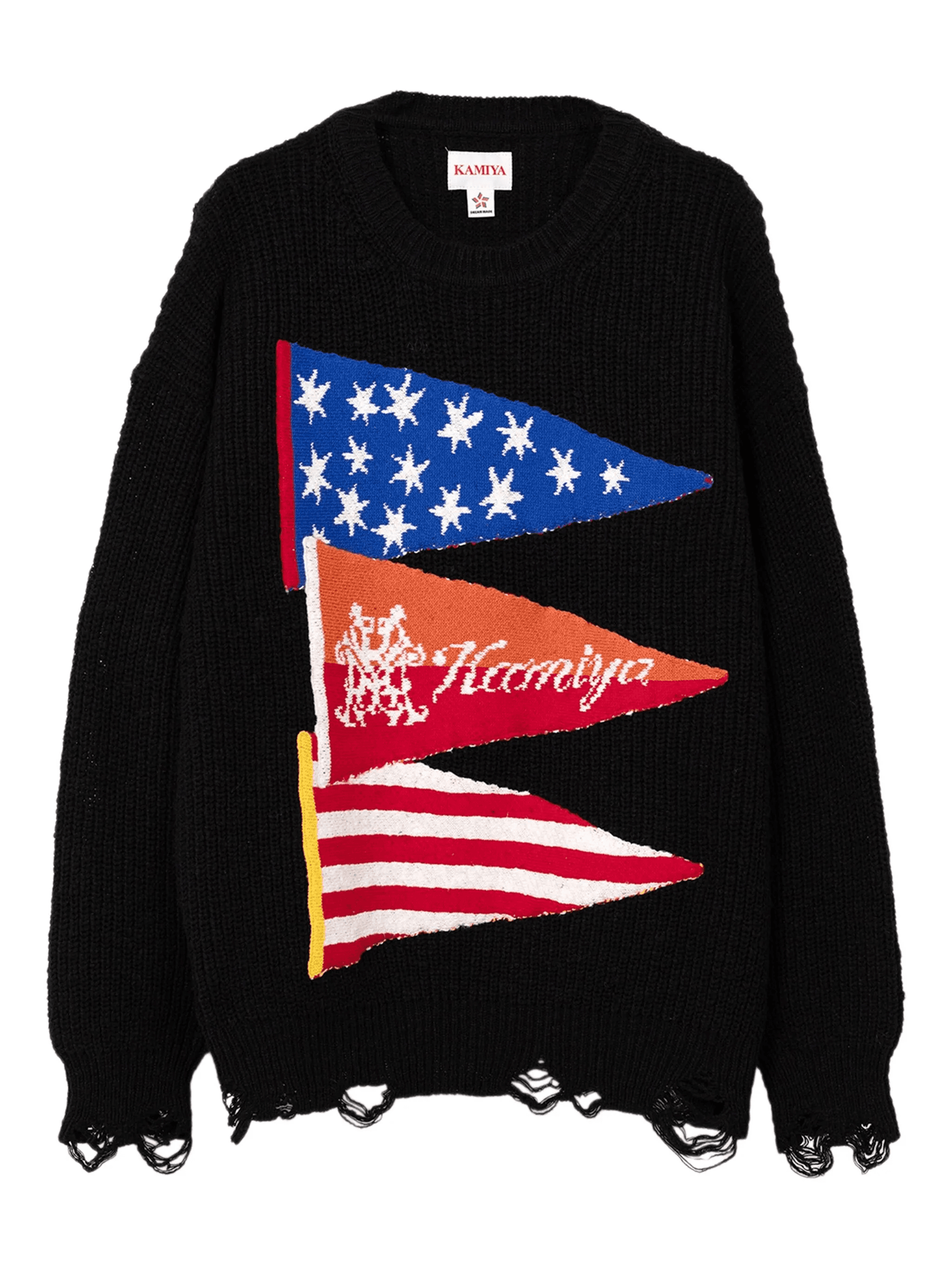 flag frayed sweater - Image 1