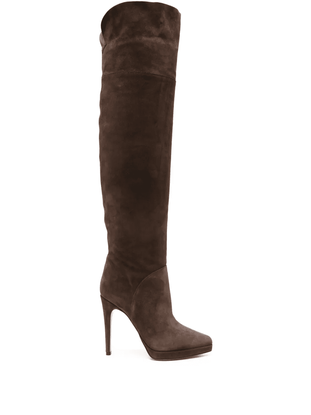 100mm suede stiletto knee-high boots - Image 1