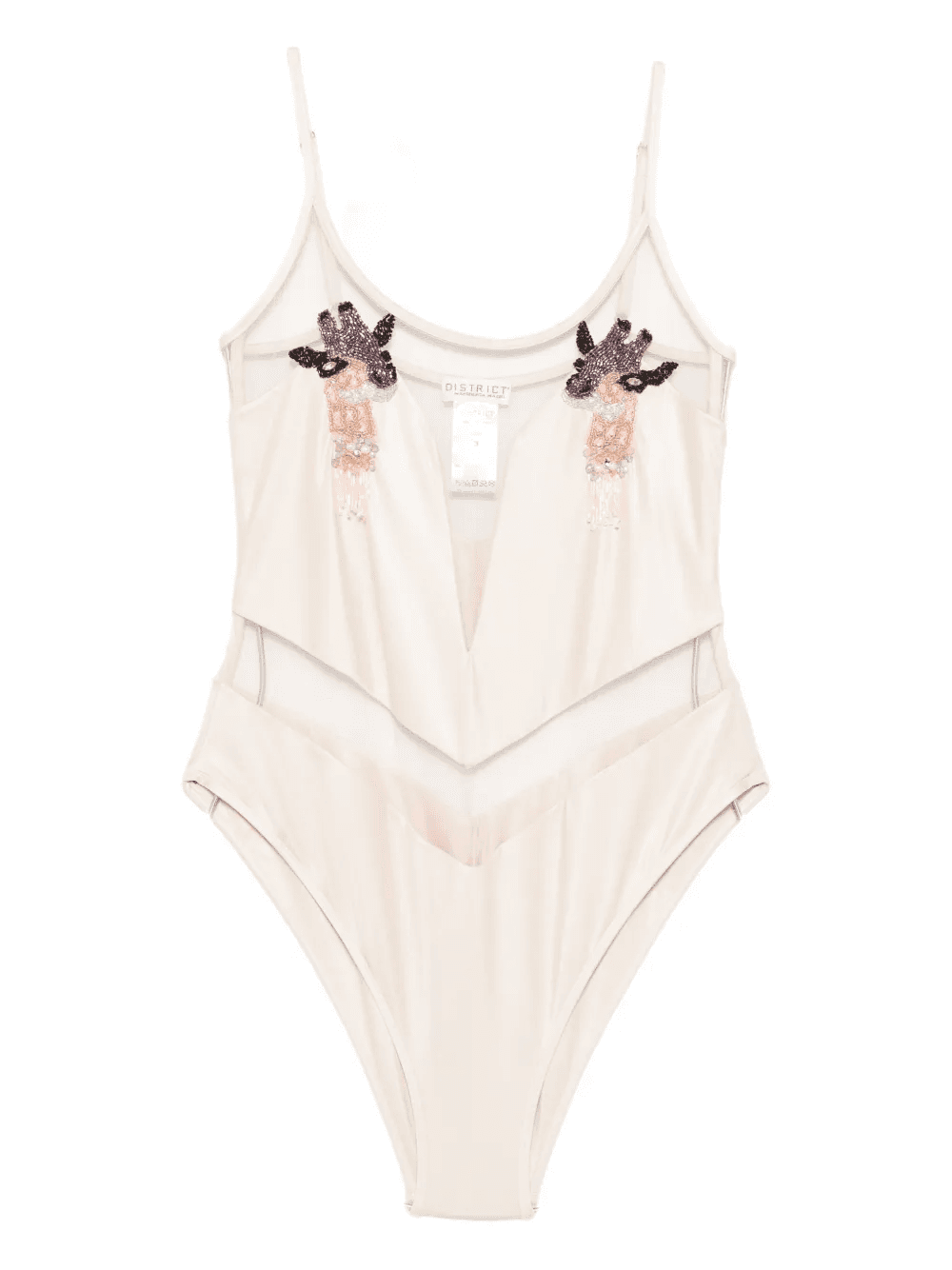 beaded-embellishment swimsuit - Image 1